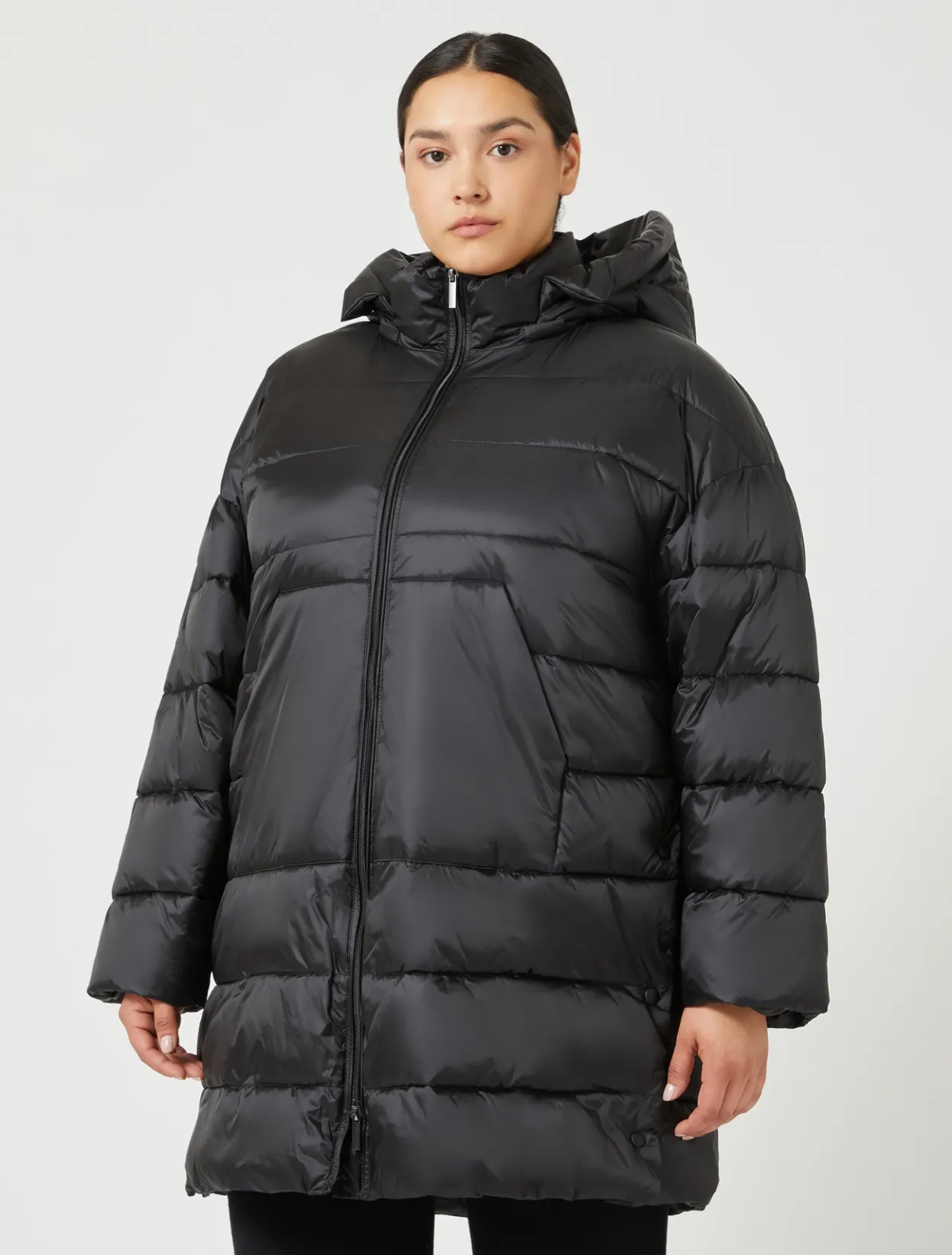 Down Jackets | Down Jackets | Marina Rinaldi Puffer in technical fabric BLACK