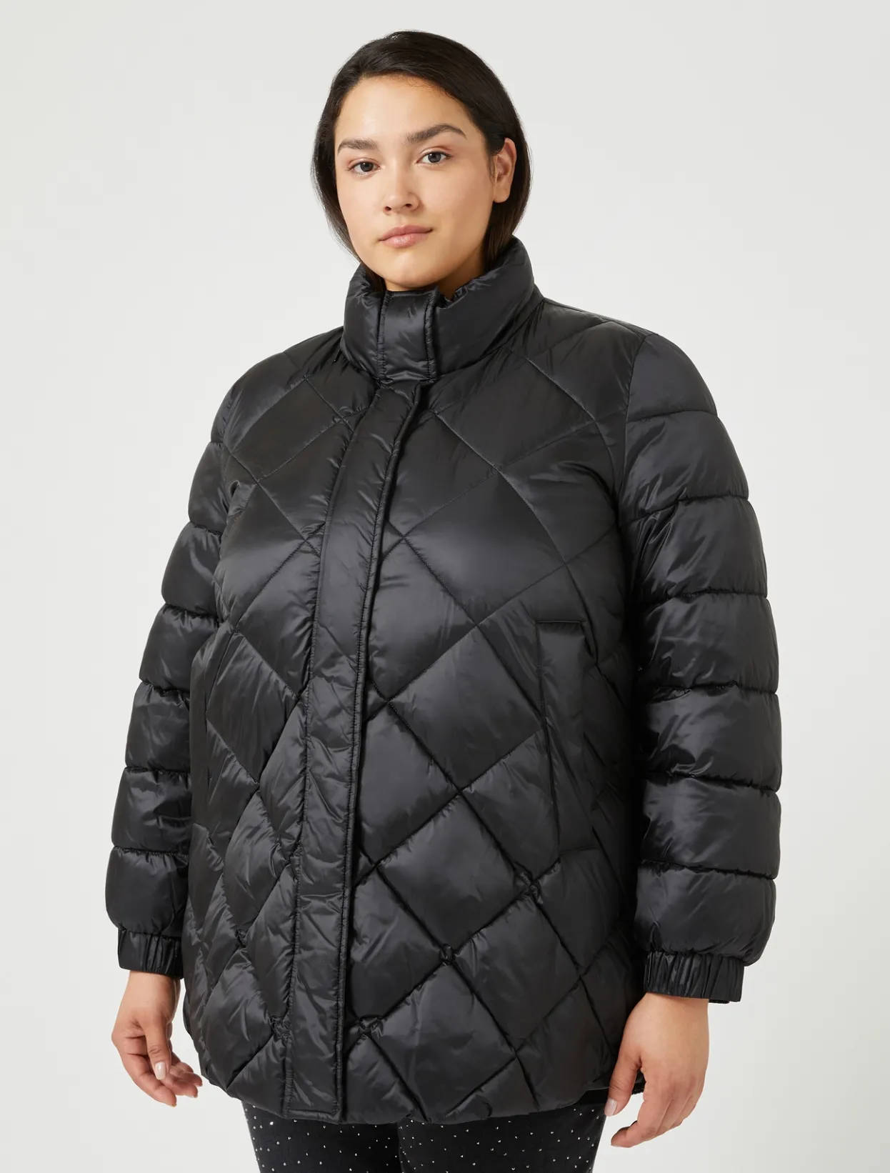 Down Jackets | Down Jackets | Marina Rinaldi Puffer in technical fabric BLACK