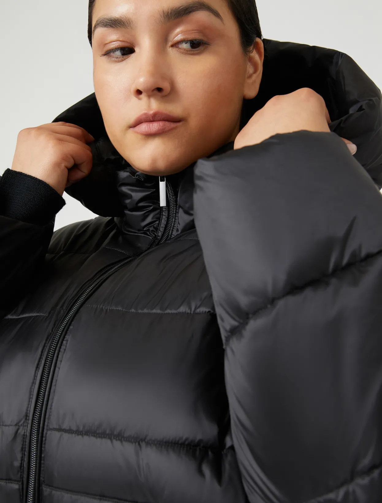 Down Jackets | Down Jackets | Marina Rinaldi Puffer in technical fabric BLACK