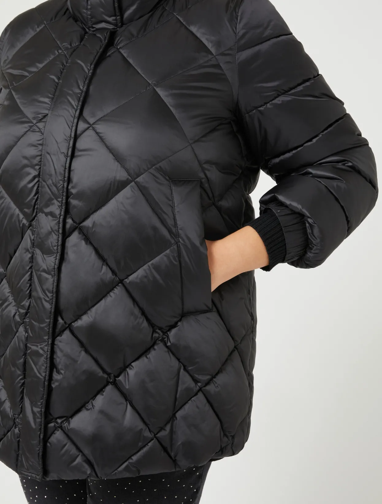 Down Jackets | Down Jackets | Marina Rinaldi Puffer in technical fabric BLACK