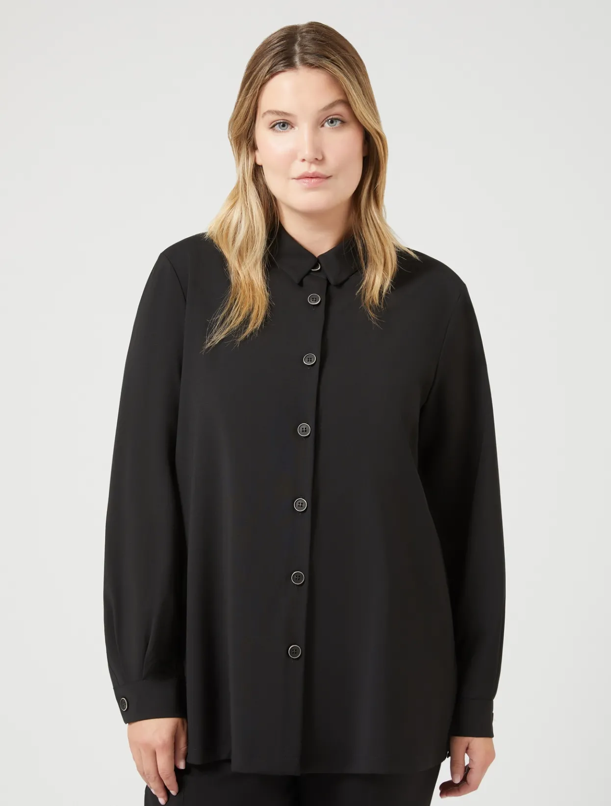 Blouses & Shirts | Blouses & Shirts | Marina Rinaldi Pure wool canvas tunic BLACK