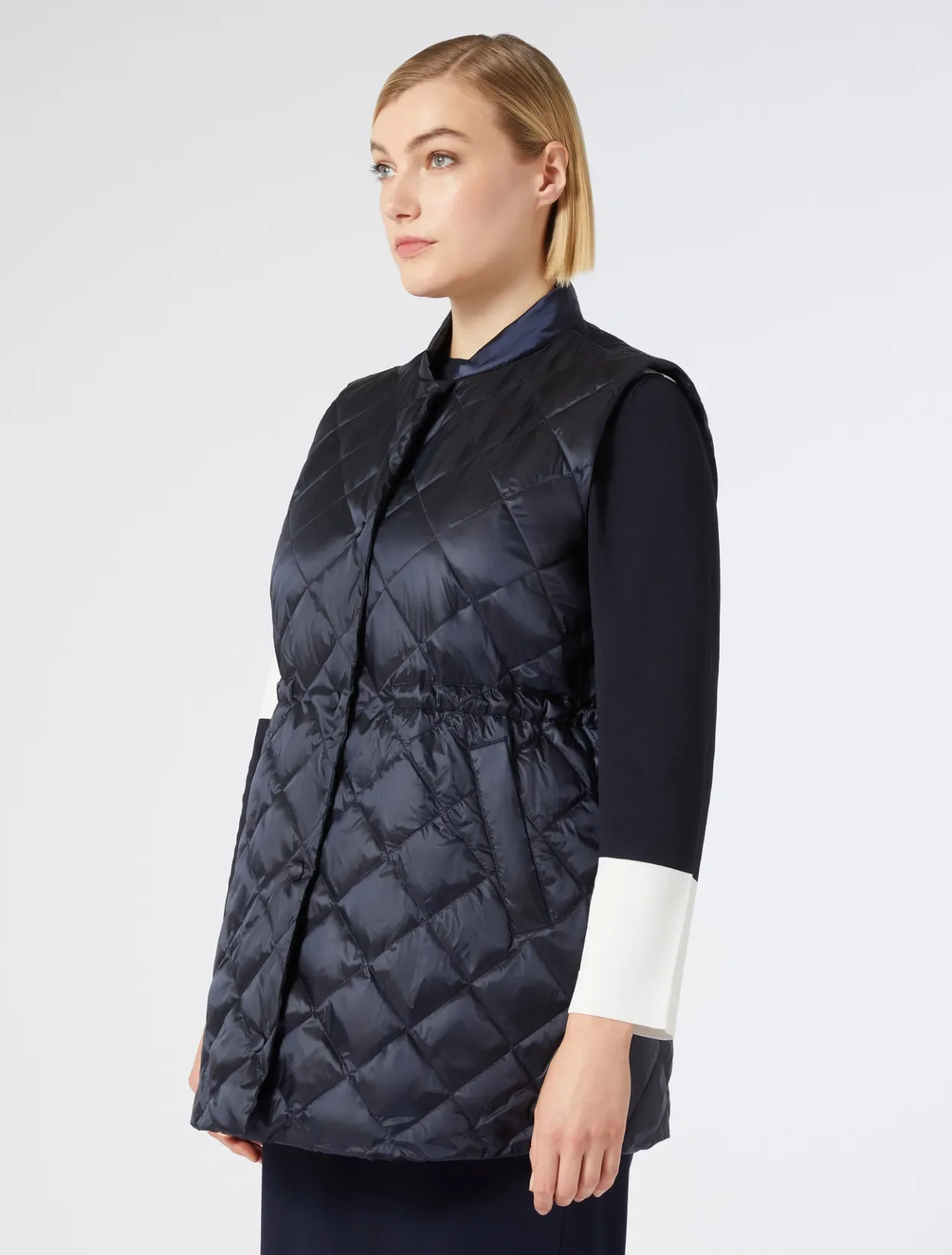 Down Jackets | Down Jackets | Marina Rinaldi Quilted gilet MIDNIGHTBLUE