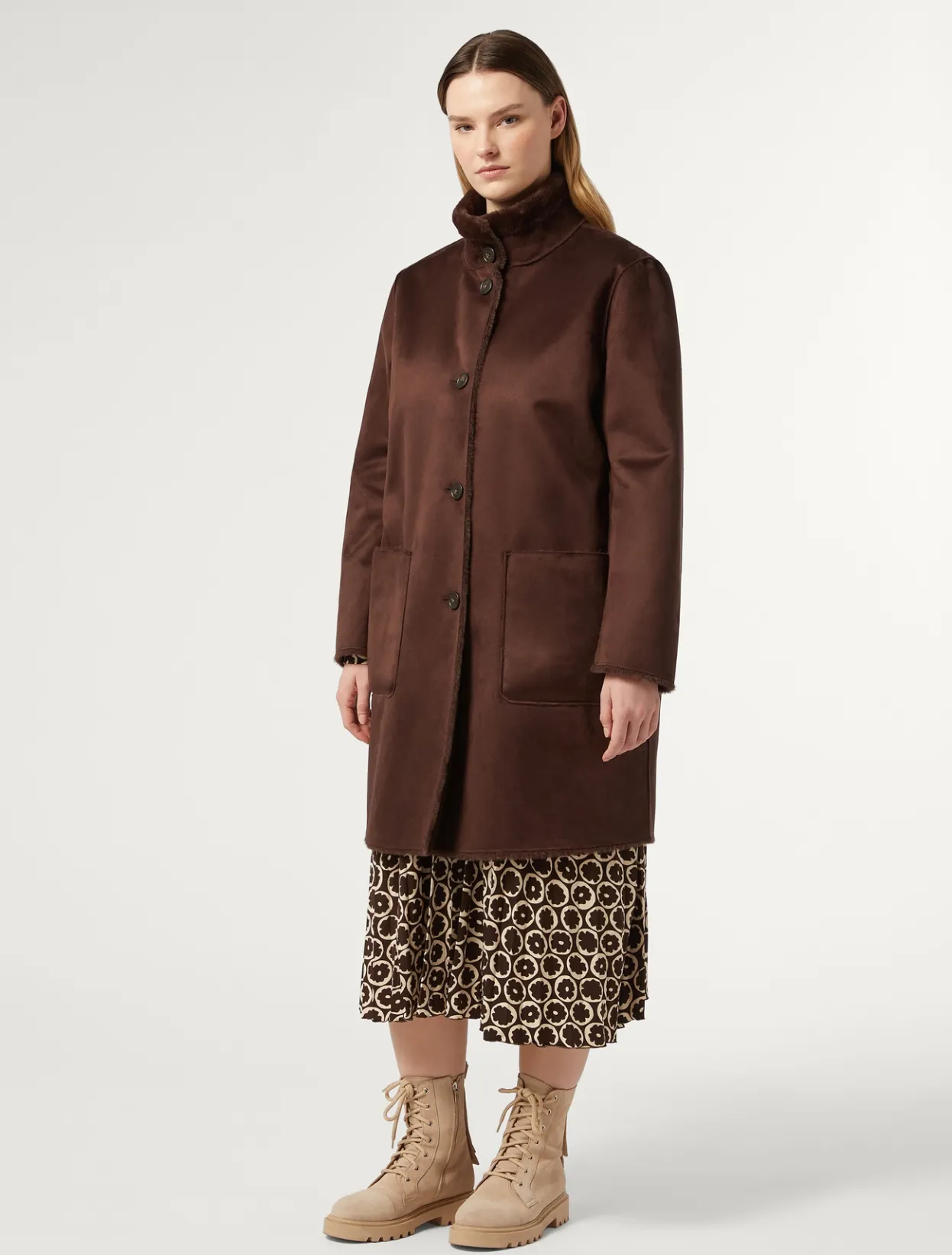 Coats | Coats | Marina Rinaldi Reversible coat BROWN