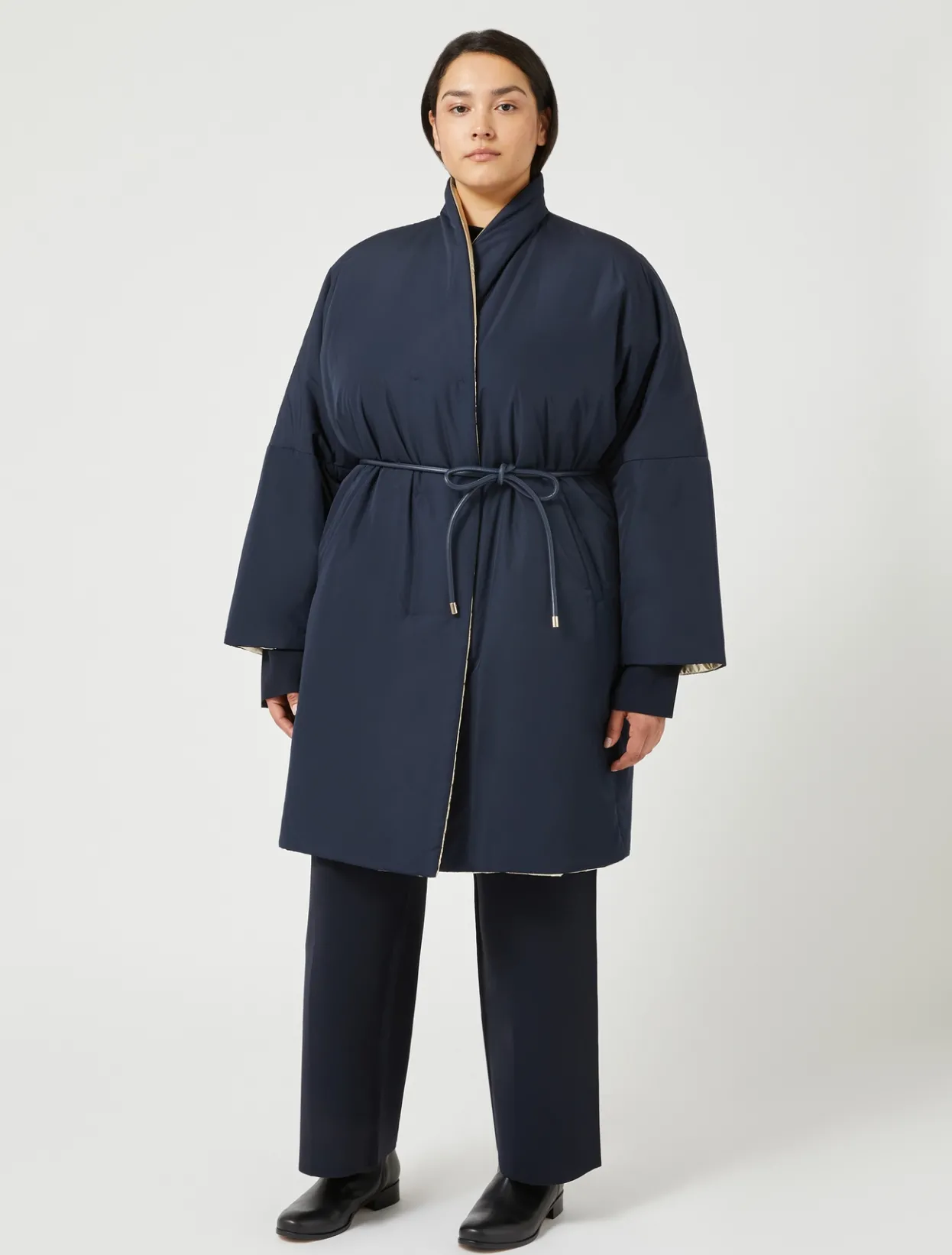 Down Jackets | Down Jackets | Marina Rinaldi Reversible padded jacket MIDNIGHTBLUE