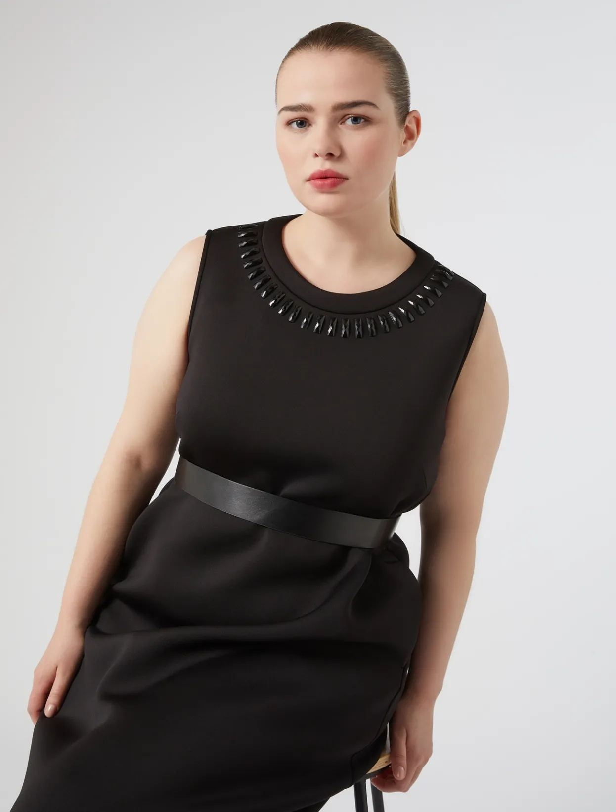 Dresses | Dresses | Marina Rinaldi Rhinestone scuba dress BLACK