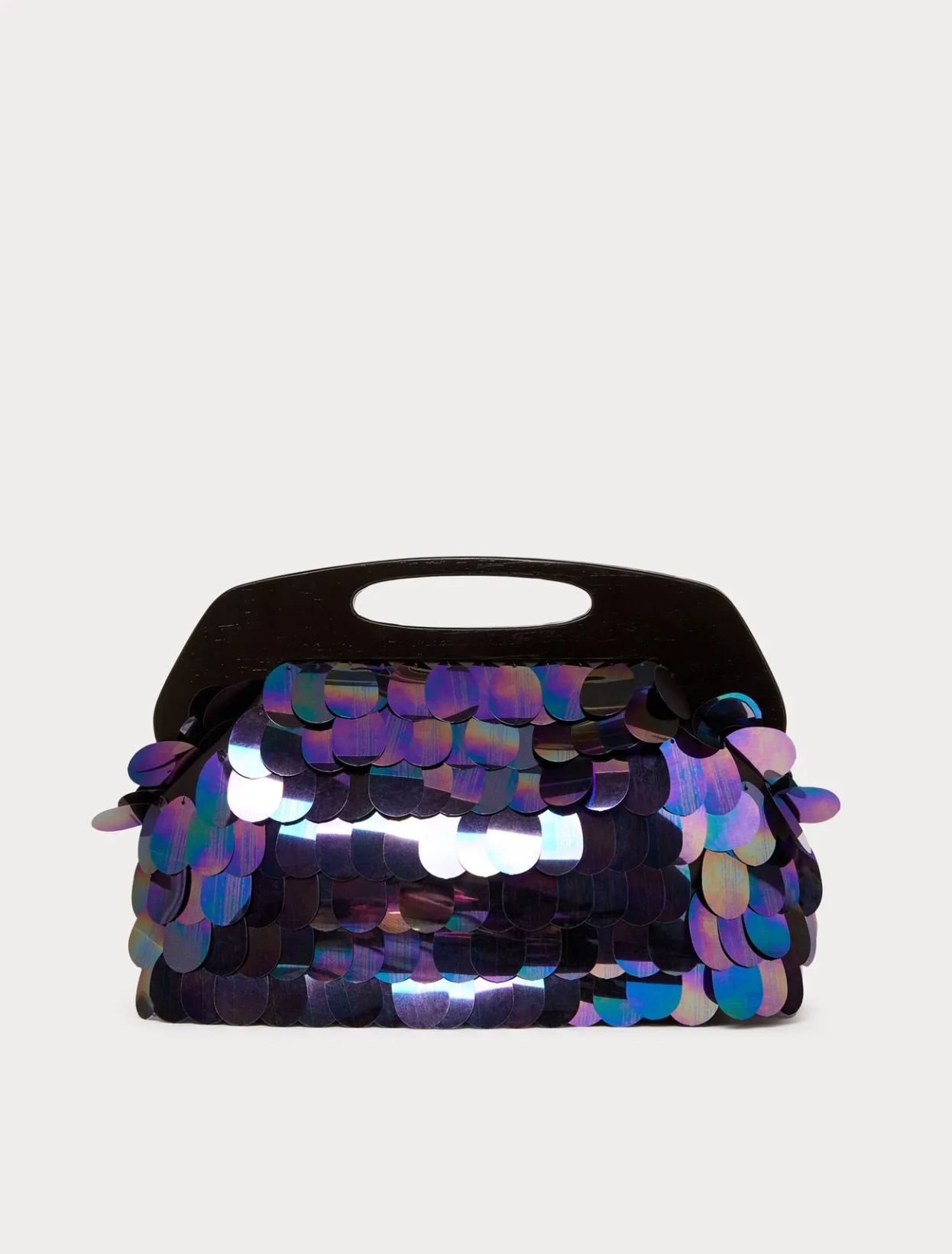 Accessories | Accessories | Marina Rinaldi Satin clutch bag with sequins BLACK