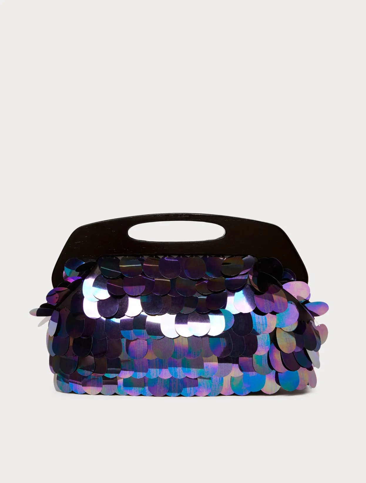 Accessories | Accessories | Marina Rinaldi Satin clutch bag with sequins BLACK