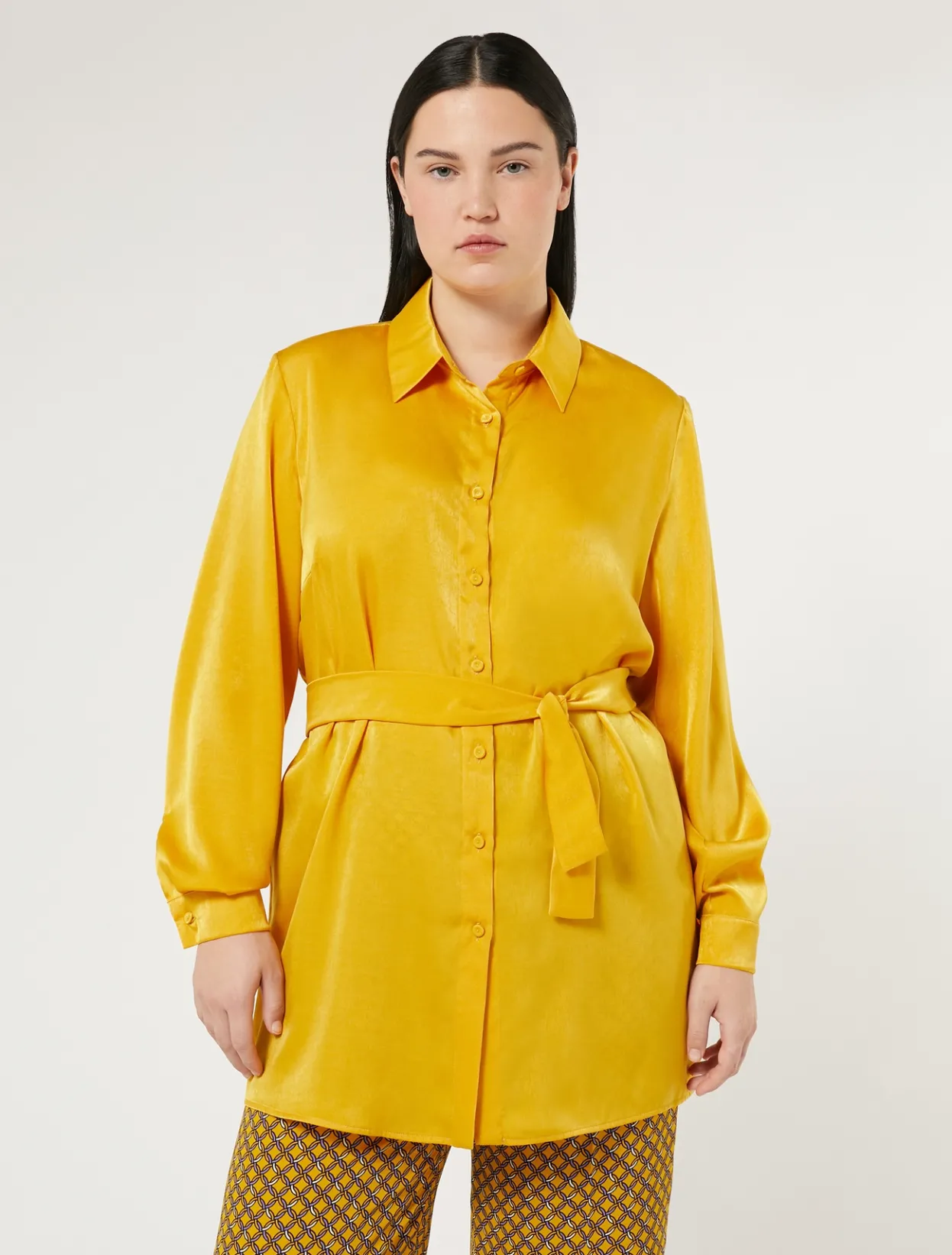 Blouses & Shirts | Blouses & Shirts | Marina Rinaldi Satin shirt MUSTARD