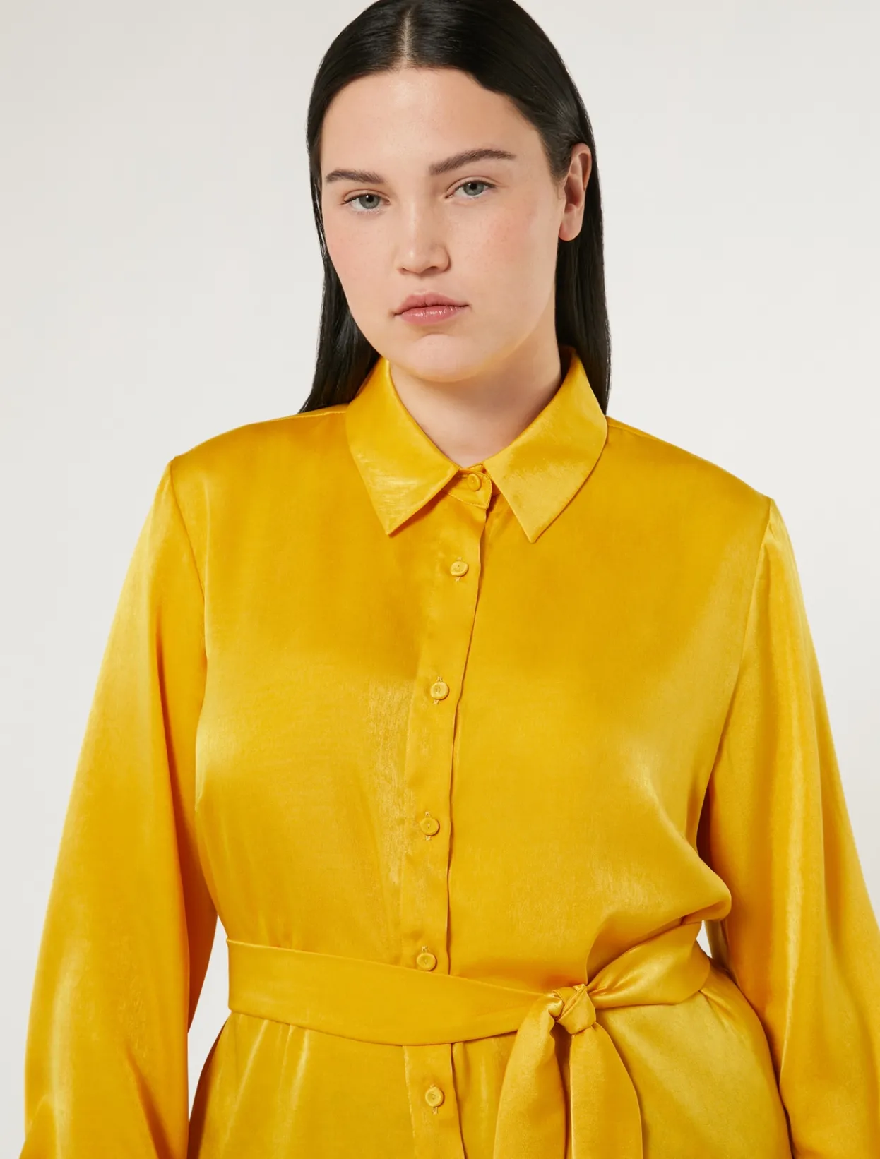 Blouses & Shirts | Blouses & Shirts | Marina Rinaldi Satin shirt MUSTARD