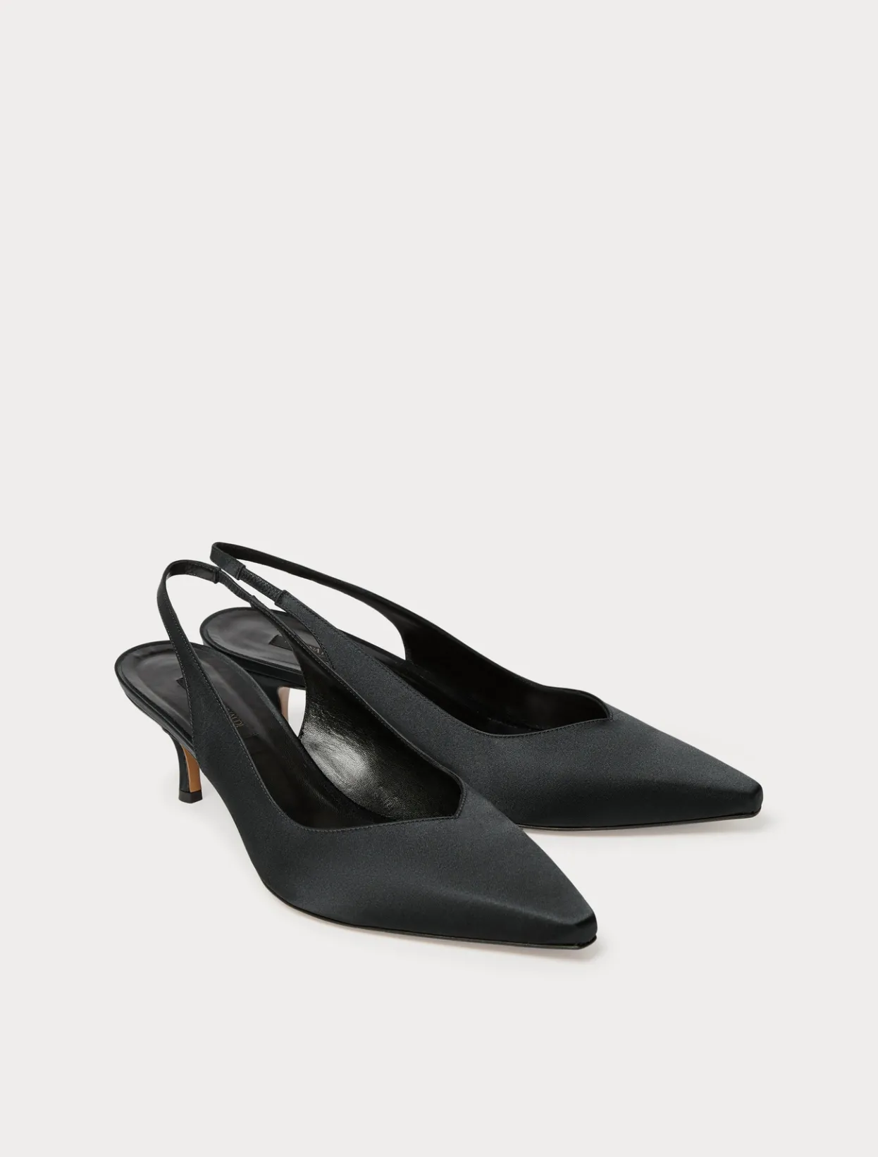 Accessories | Accessories | Marina Rinaldi Satin sling-back court shoes BLACK