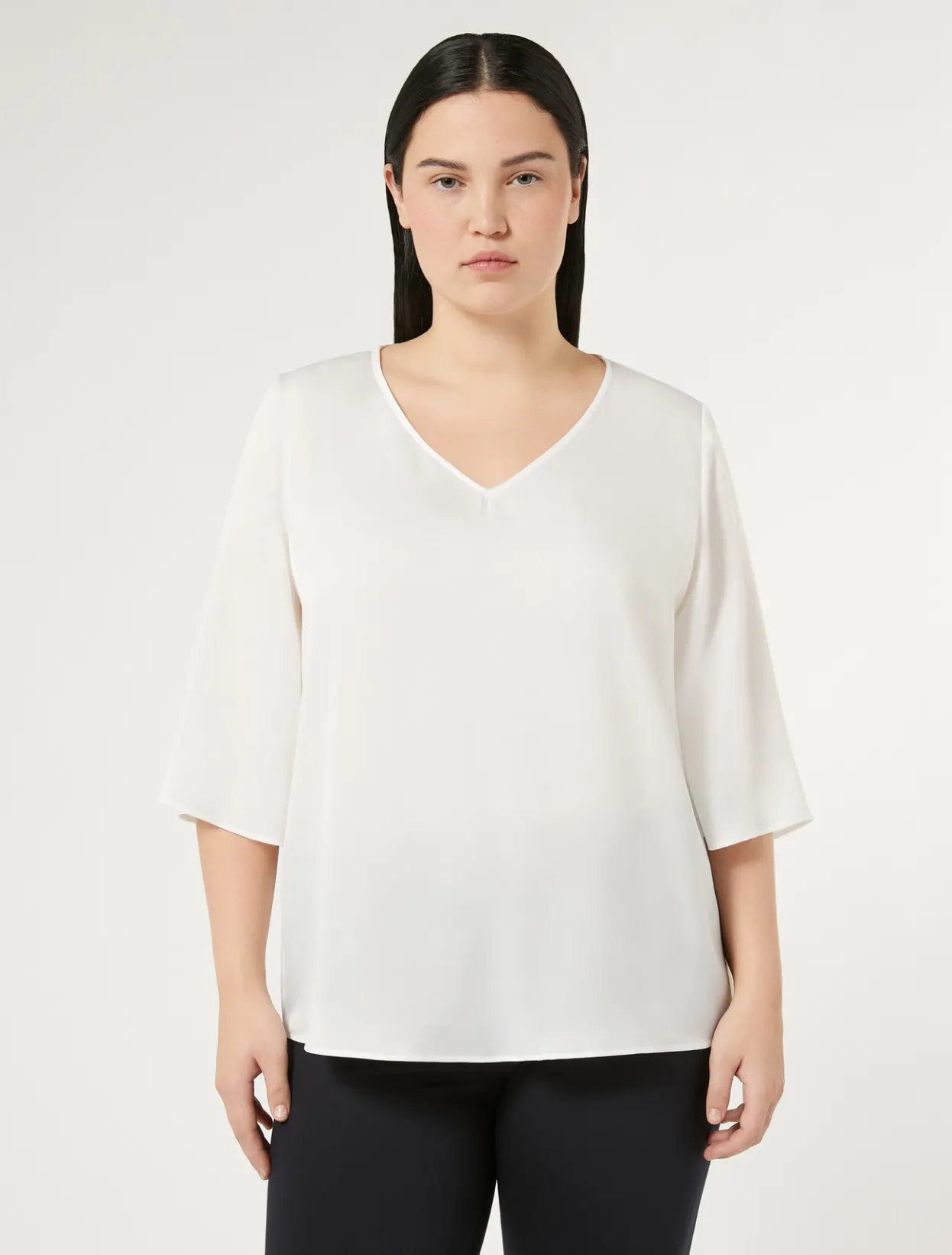 Blouses & Shirts | Blouses & Shirts | Marina Rinaldi Satin top WHITE