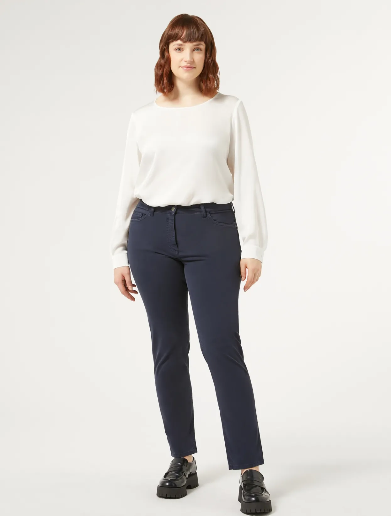 Trousers & Jeans | Trousers & Jeans | Marina Rinaldi Satin trousers MIDNIGHTBLUE