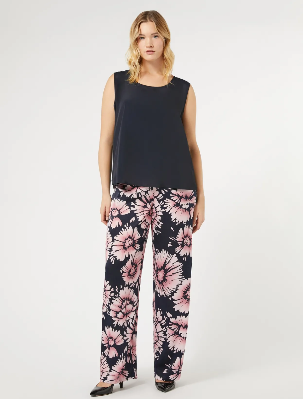 Trousers And Skirts | Trousers & Jeans | Marina Rinaldi Satin trousers MIDNIGHTBLUE