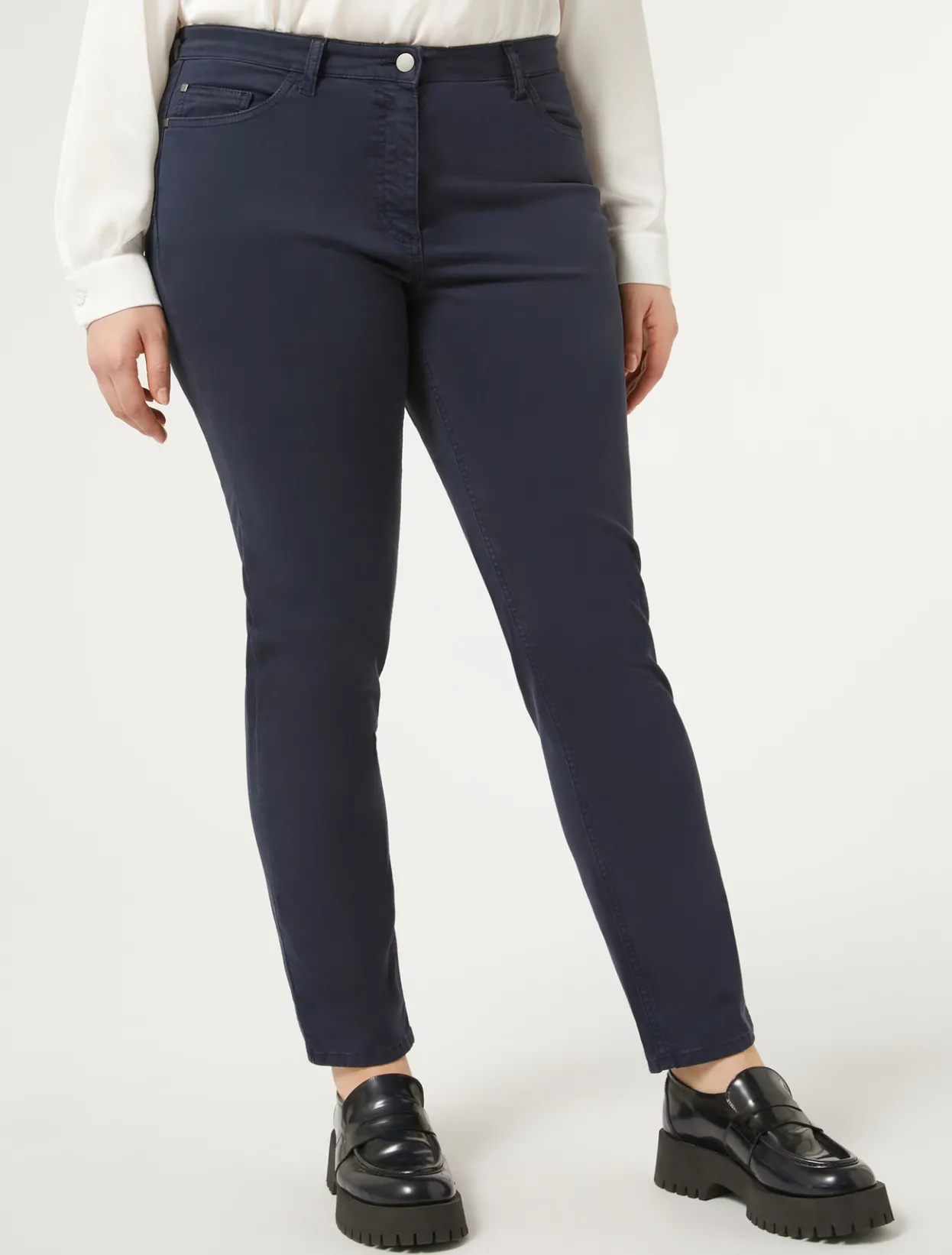 Trousers & Jeans | Trousers & Jeans | Marina Rinaldi Satin trousers MIDNIGHTBLUE