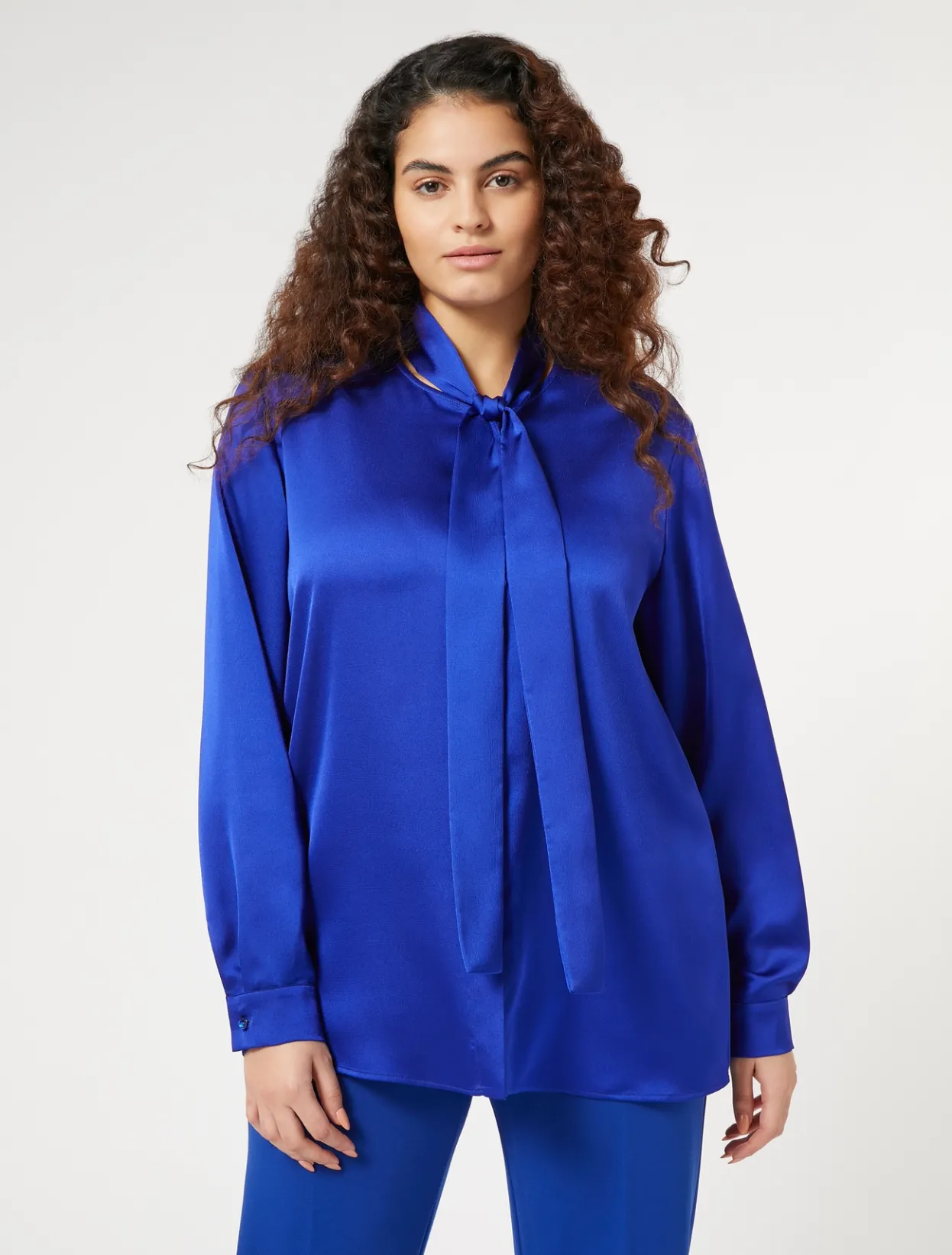 Blouses & Shirts | Blouses & Shirts | Marina Rinaldi Satin tunic CORNFLOWERBLUE