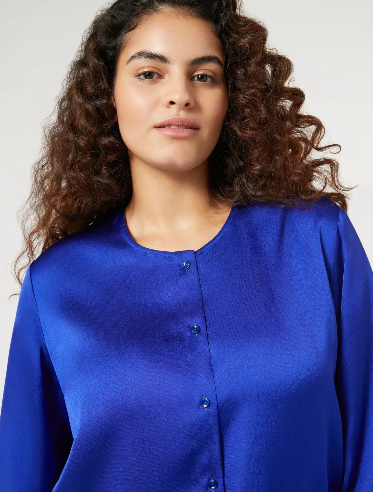 Blouses & Shirts | Blouses & Shirts | Marina Rinaldi Satin tunic CORNFLOWERBLUE