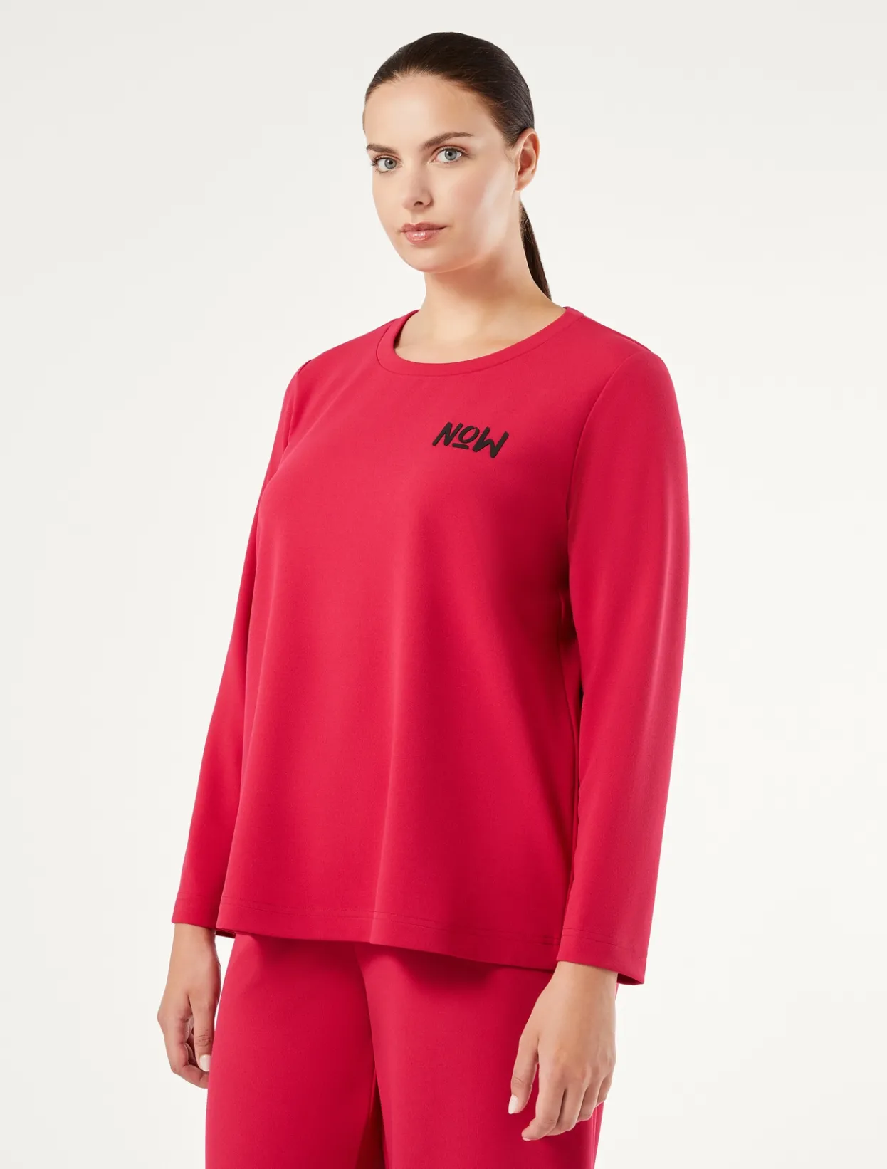 Tops & T-Shirts | Tops & T-Shirts | Marina Rinaldi Scuba crepe sweatshirt FUCHSIA