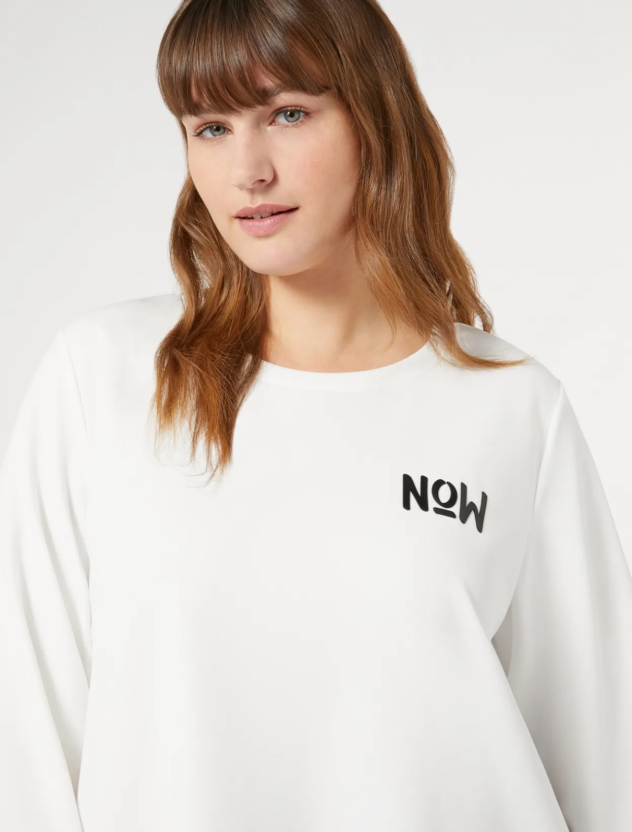 Tops & T-Shirts | Tops & T-Shirts | Marina Rinaldi Scuba crepe sweatshirt MILK