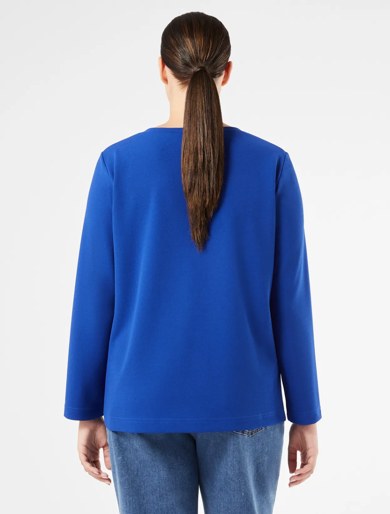 Tops & T-Shirts | Tops & T-Shirts | Marina Rinaldi Scuba crepe sweatshirt CORNFLOWERBLUE