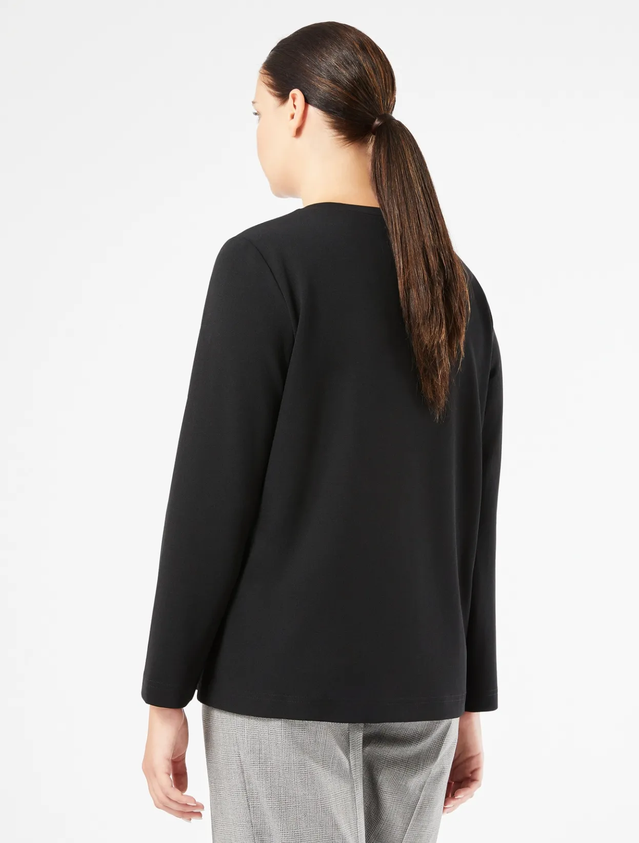 Tops & T-Shirts | Tops & T-Shirts | Marina Rinaldi Scuba crepe sweatshirt BLACK