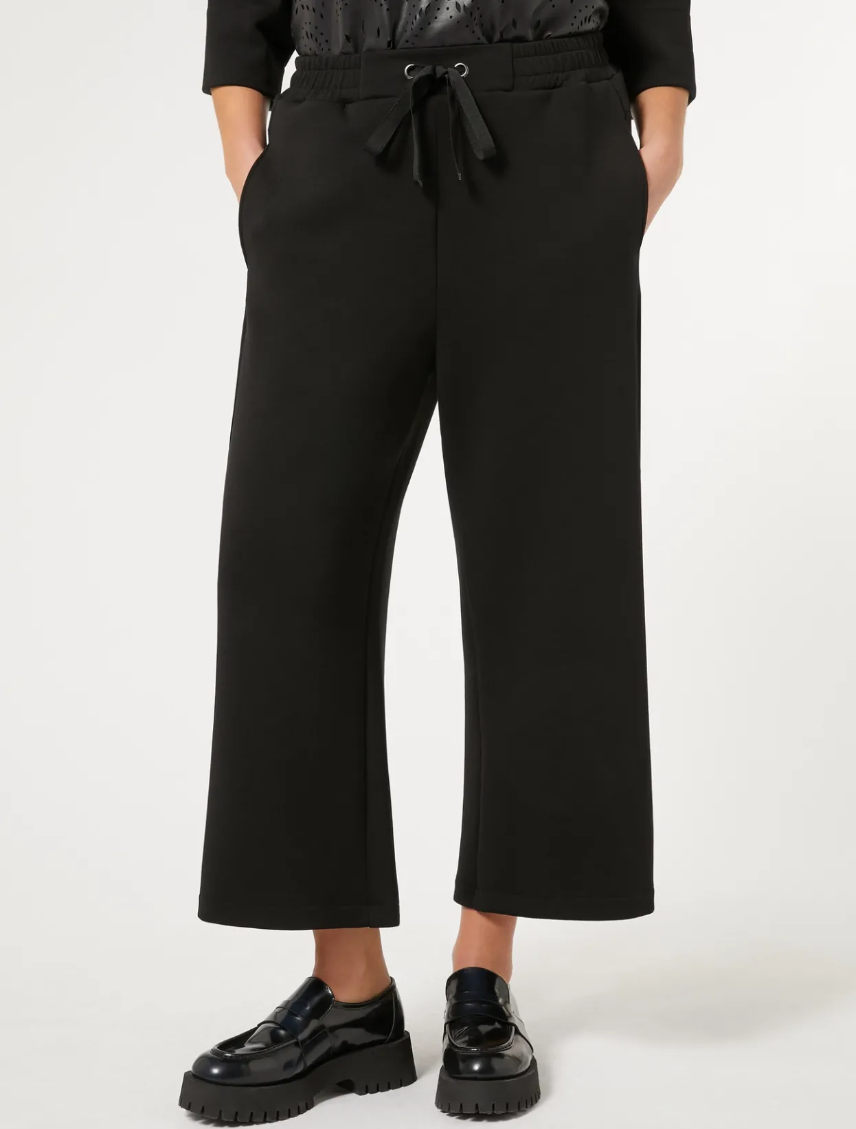 Trousers & Jeans | Trousers & Jeans | Marina Rinaldi Scuba jersey trousers BLACK