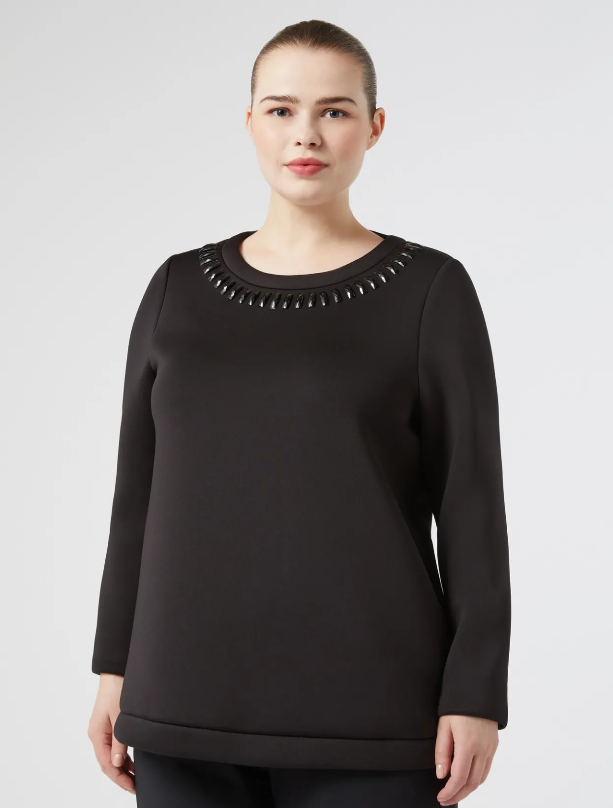 Tops & T-Shirts | Tops & T-Shirts | Marina Rinaldi Scuba sweatshirt BLACK