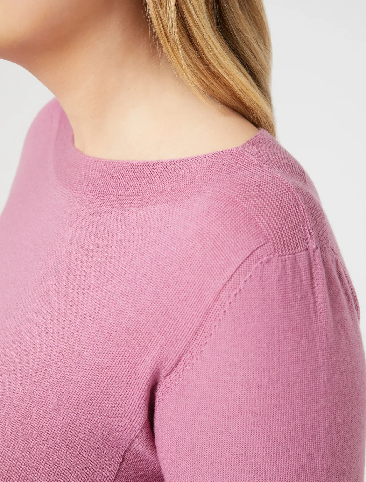 Knitwear | Knitwear | Marina Rinaldi Seamless wool sweater CYCLAMEN