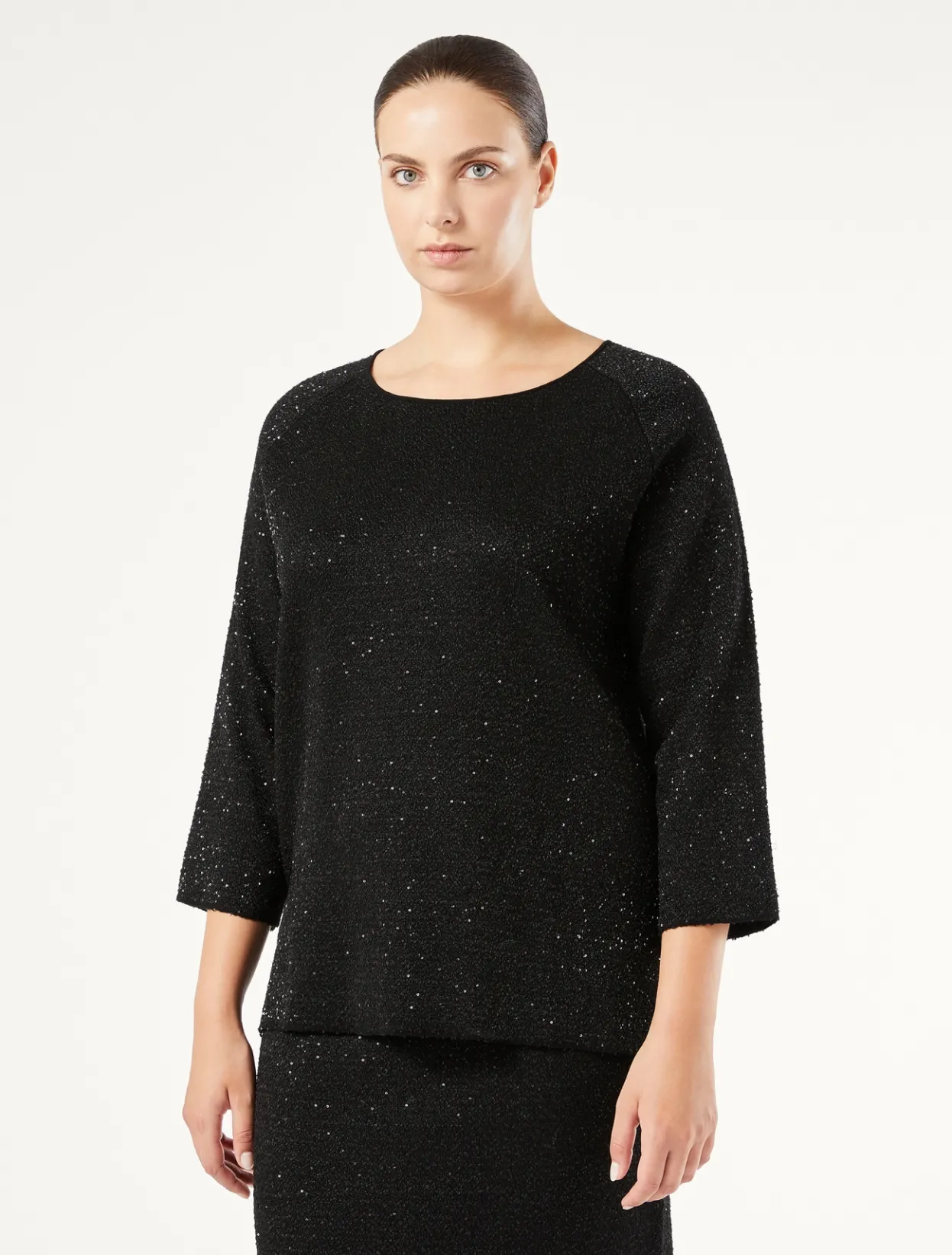 Knitwear | Knitwear | Marina Rinaldi Sequinned jumper BLACK