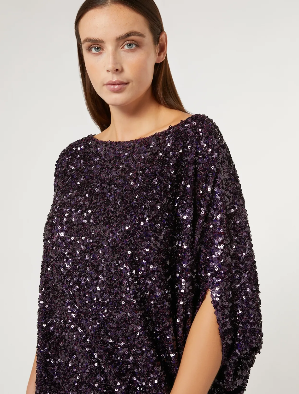 Blouses | Blouses & Shirts | Marina Rinaldi Sequinned tunic BORDEAUX