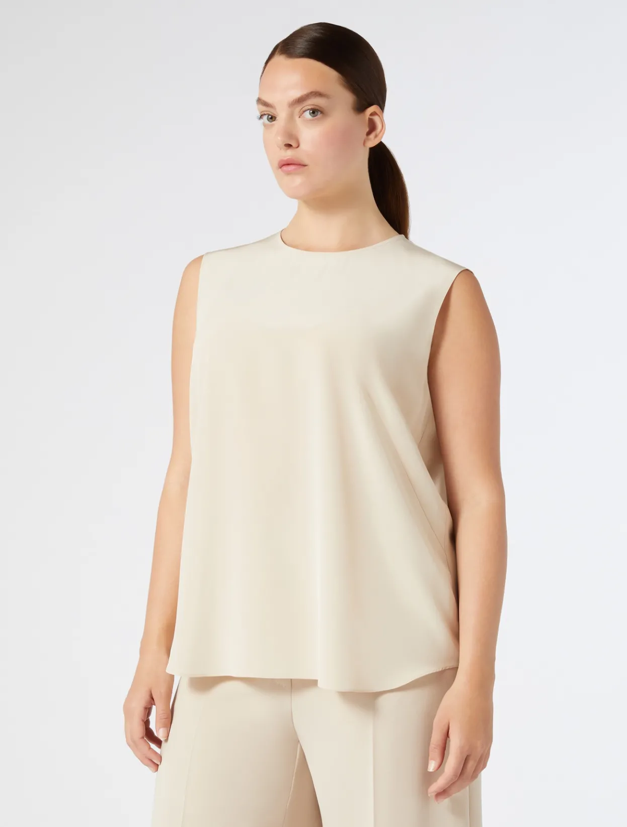 Blouses & Shirts | Blouses & Shirts | Marina Rinaldi Silk crepe de chine blouse BEIGE