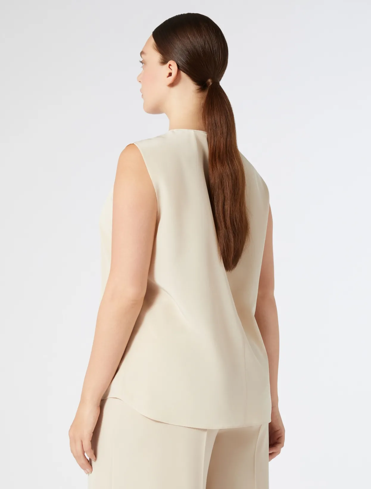 Blouses & Shirts | Blouses & Shirts | Marina Rinaldi Silk crepe de chine blouse BEIGE