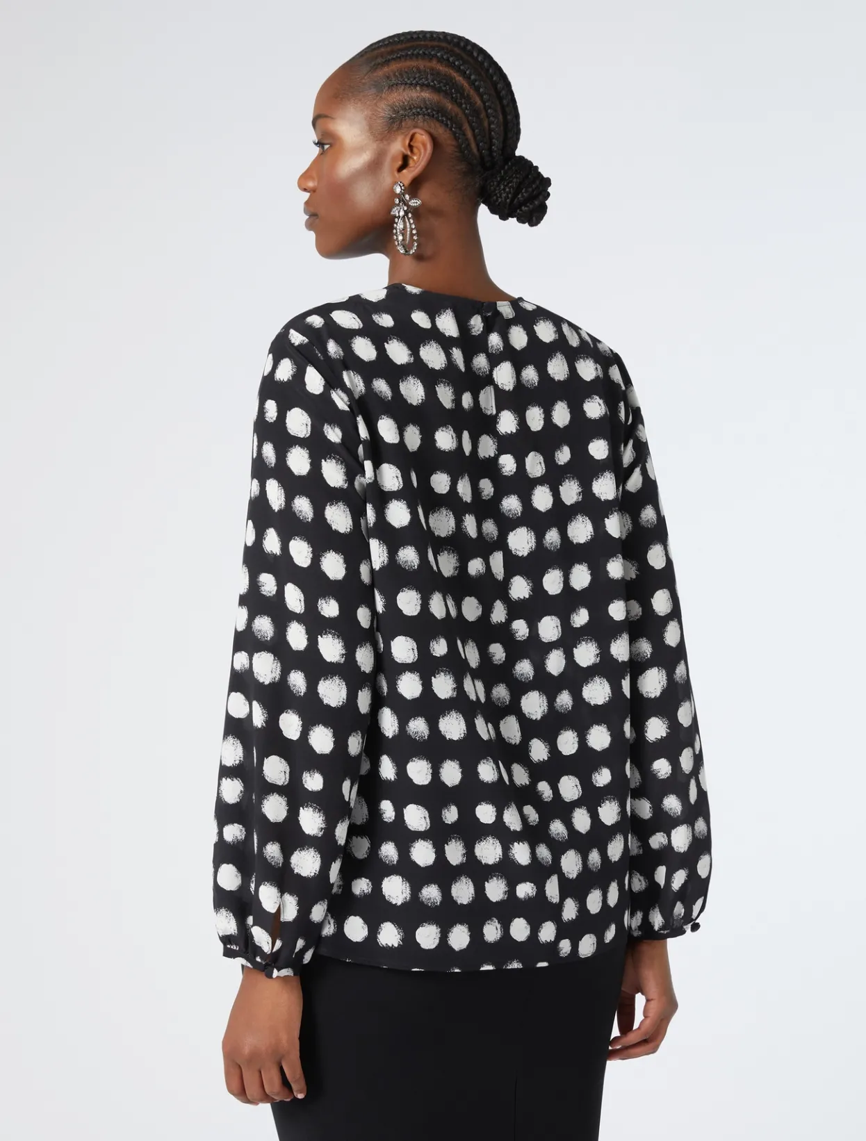 Blouses & Shirts | Blouses & Shirts | Marina Rinaldi Silk crepe de chine shirt BLACK