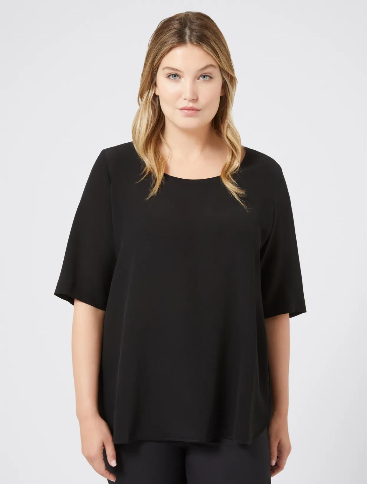 Blouses & Shirts | Blouses & Shirts | Marina Rinaldi Silk crêpe de Chine blouse BLACK