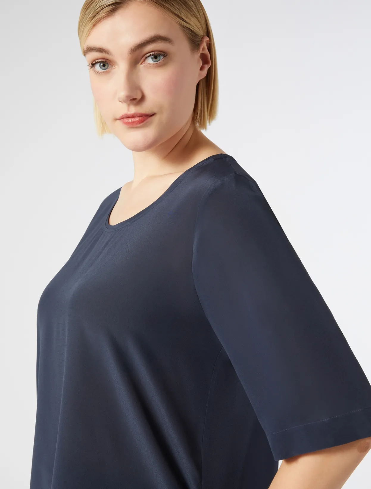 Blouses & Shirts | Blouses & Shirts | Marina Rinaldi Silk crêpe de Chine blouse CORNFLOWERBLUE