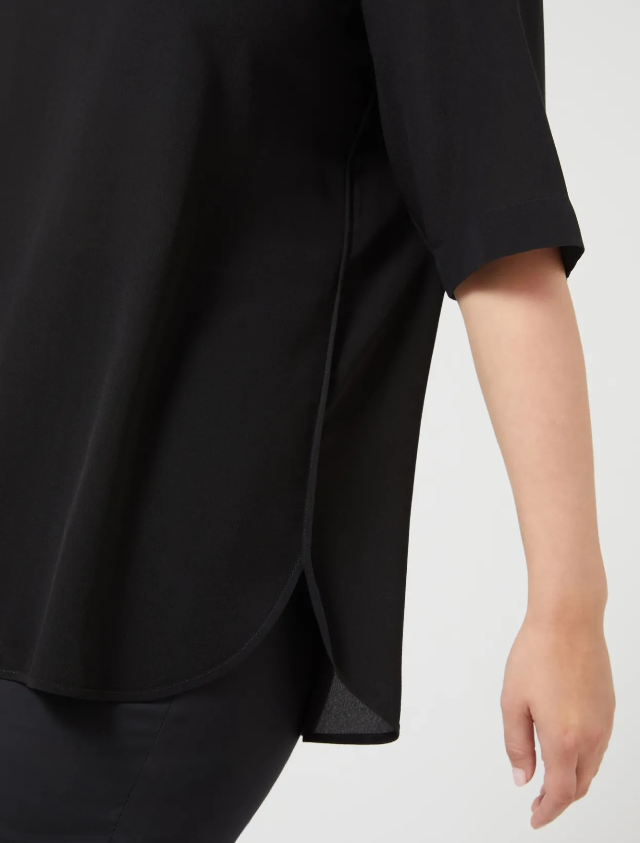 Blouses & Shirts | Blouses & Shirts | Marina Rinaldi Silk crêpe de Chine blouse BLACK