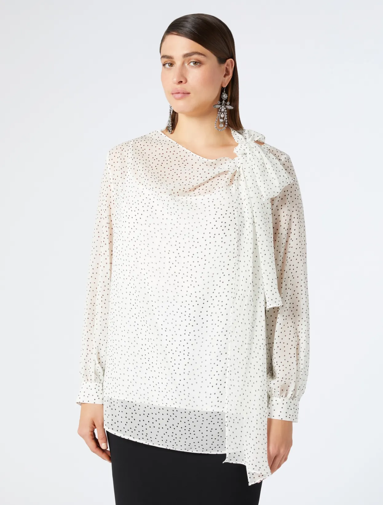 Blouses & Shirts | Blouses & Shirts | Marina Rinaldi Silk georgette blouse WHITE