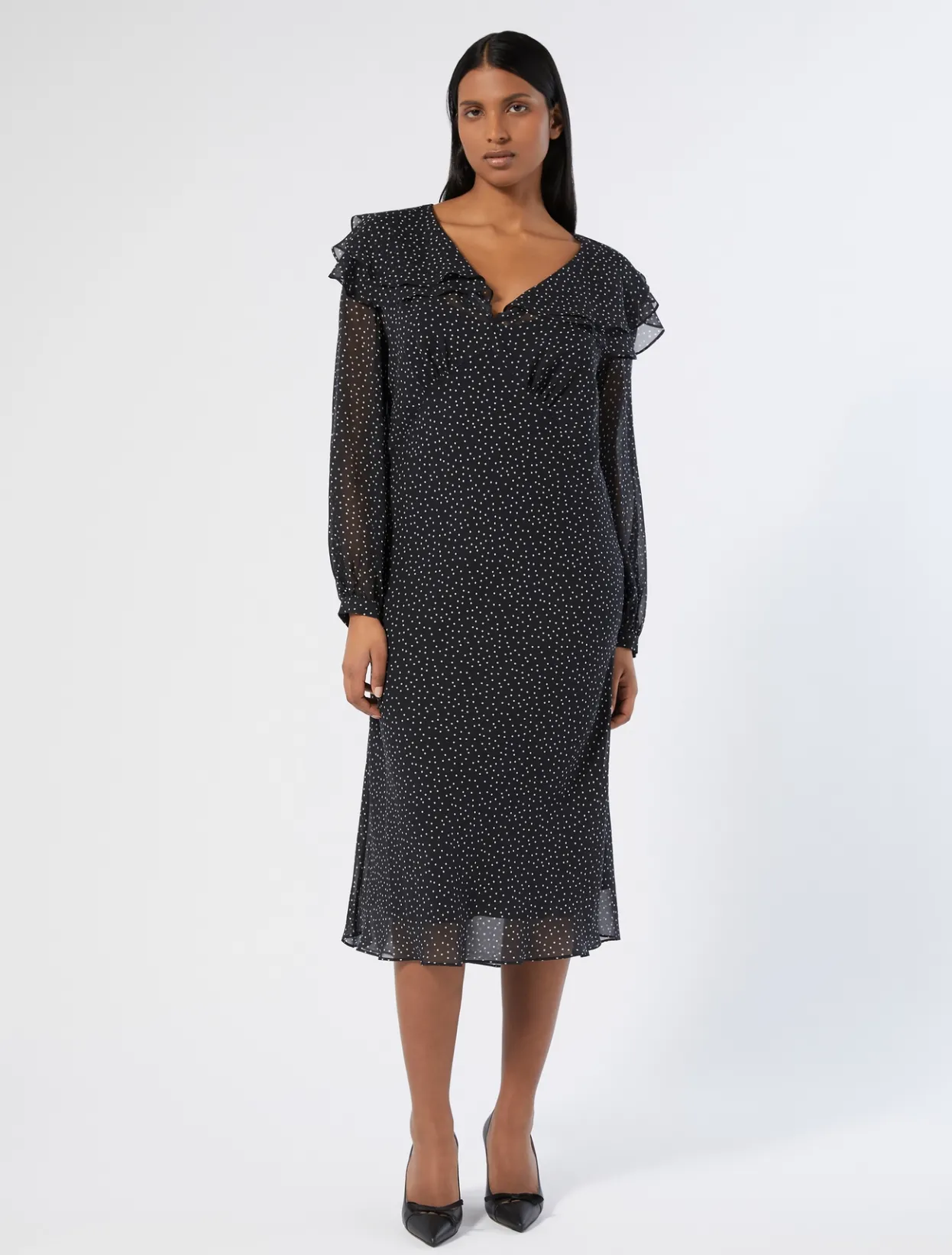 Dresses | Dresses | Marina Rinaldi Silk georgette dress BLACK