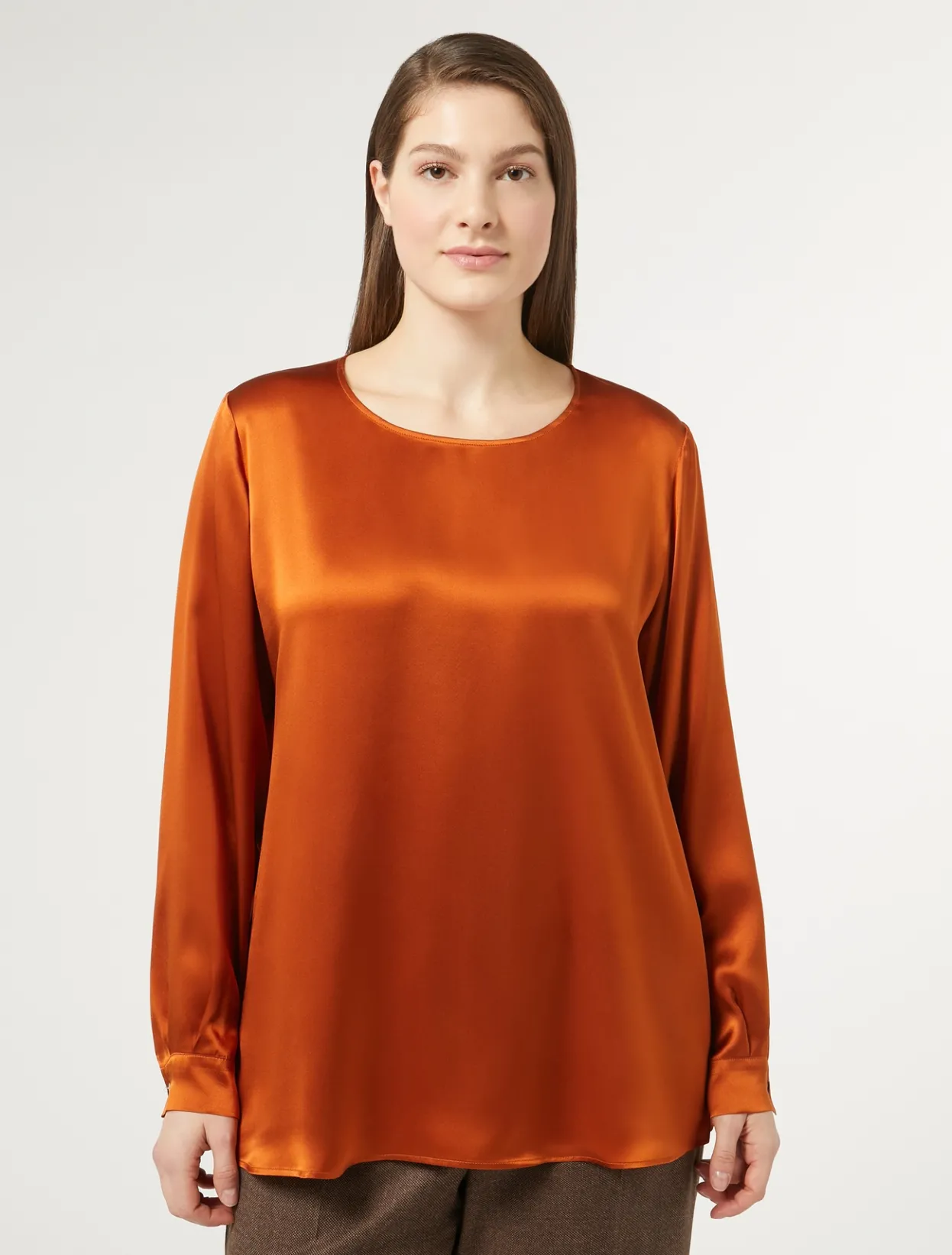 Blouses & Shirts | Blouses & Shirts | Marina Rinaldi Silk satin blouse REDORANGE