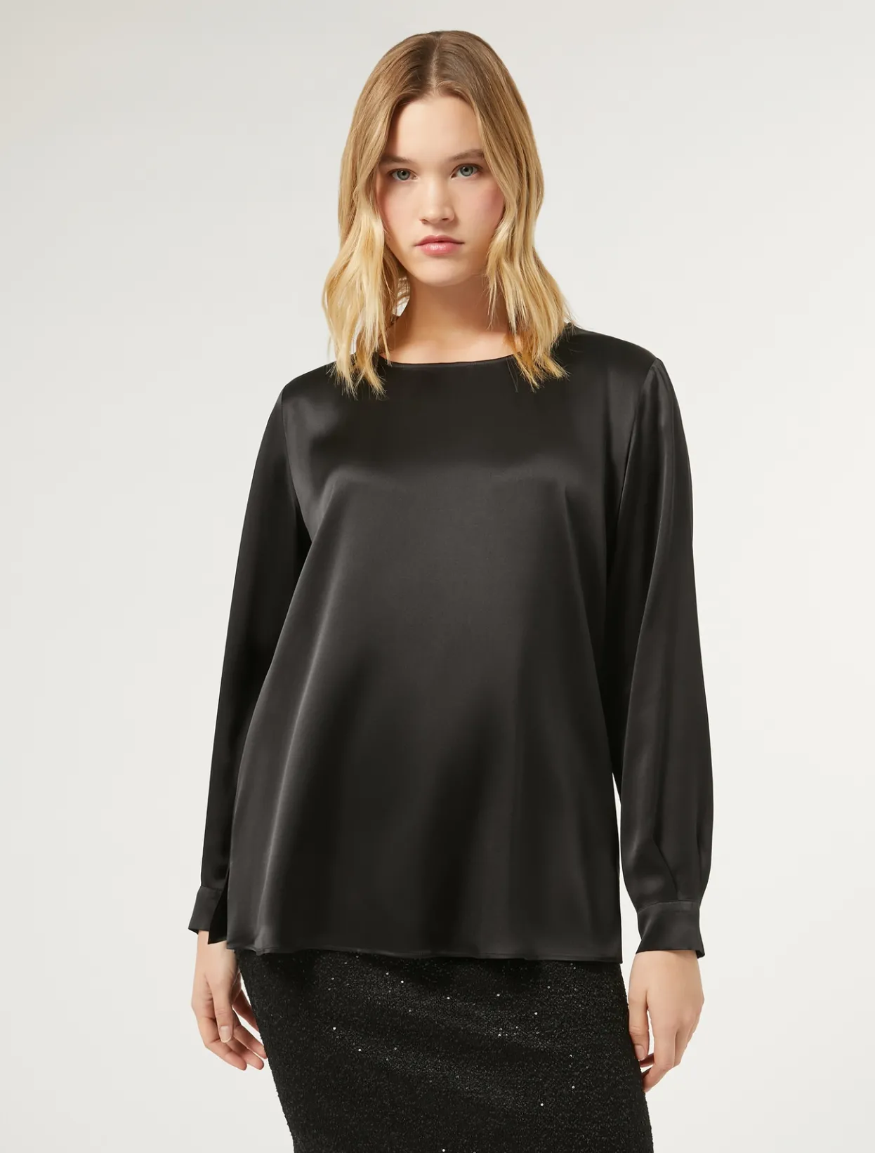 Blouses & Shirts | Blouses & Shirts | Marina Rinaldi Silk satin blouse BLACK