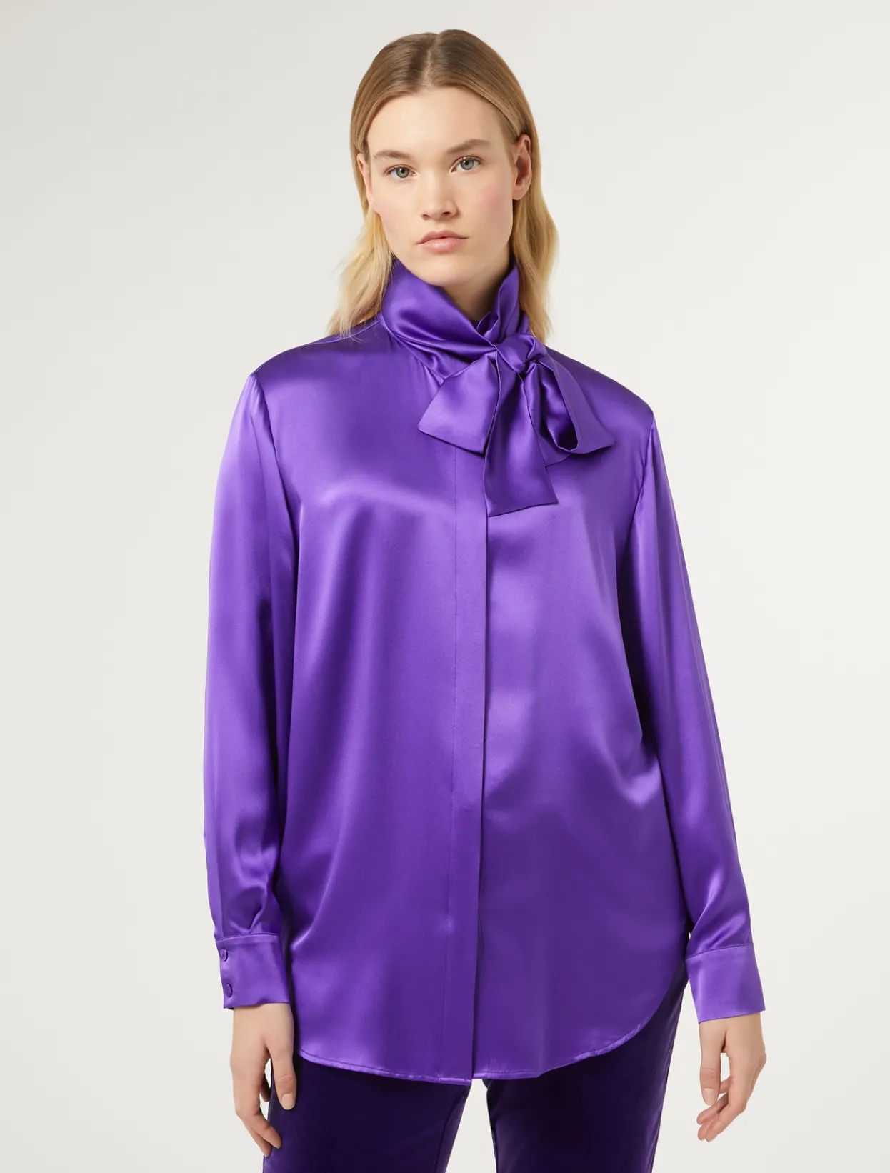 Blouses & Shirts | Blouses & Shirts | Marina Rinaldi Silk satin shirt PURPLE