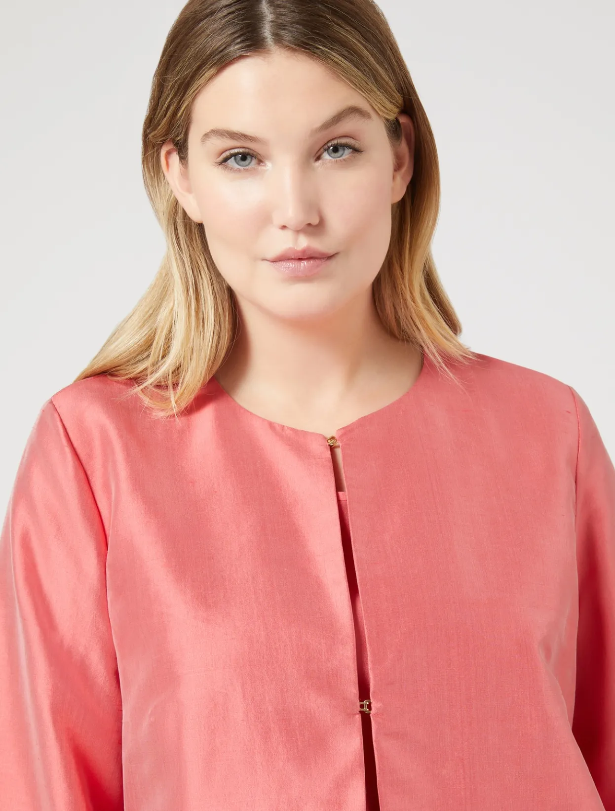 Blouses | Blouses & Shirts | Marina Rinaldi Silk shantung tunic RED