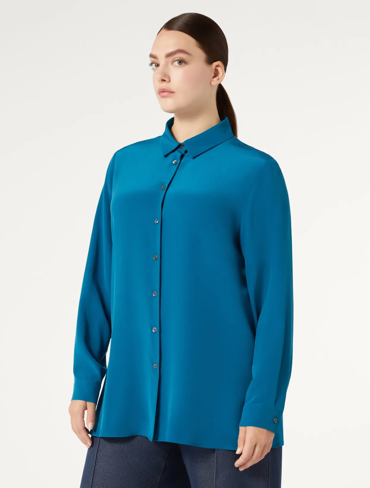 Blouses & Shirts | Blouses & Shirts | Marina Rinaldi Silk shirt TURQUOISE