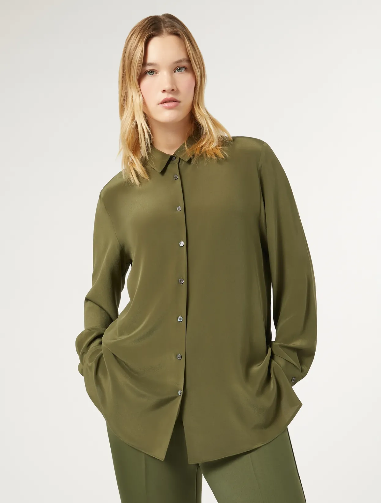 Blouses & Shirts | Blouses & Shirts | Marina Rinaldi Silk shirt GREEN