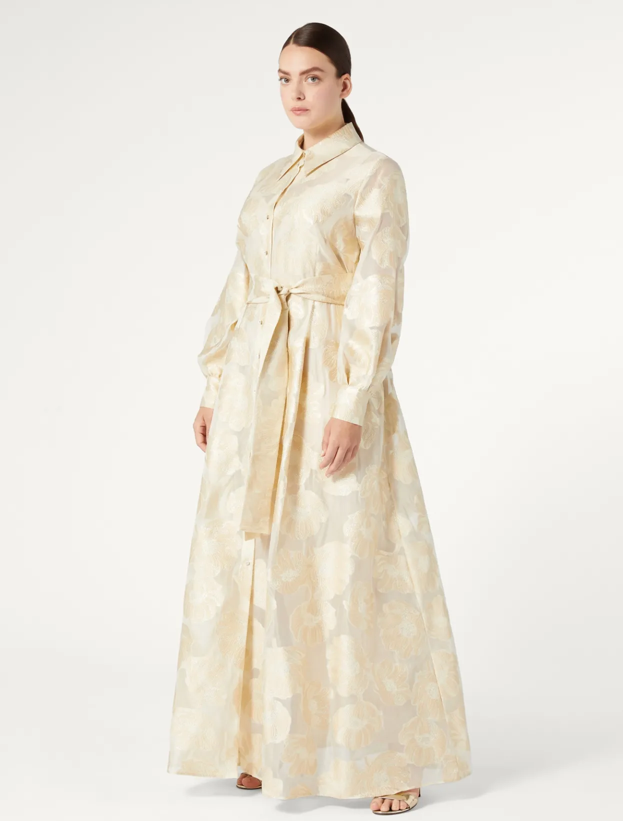 Dresses | Dresses | Marina Rinaldi Silk shirt dress IVORY