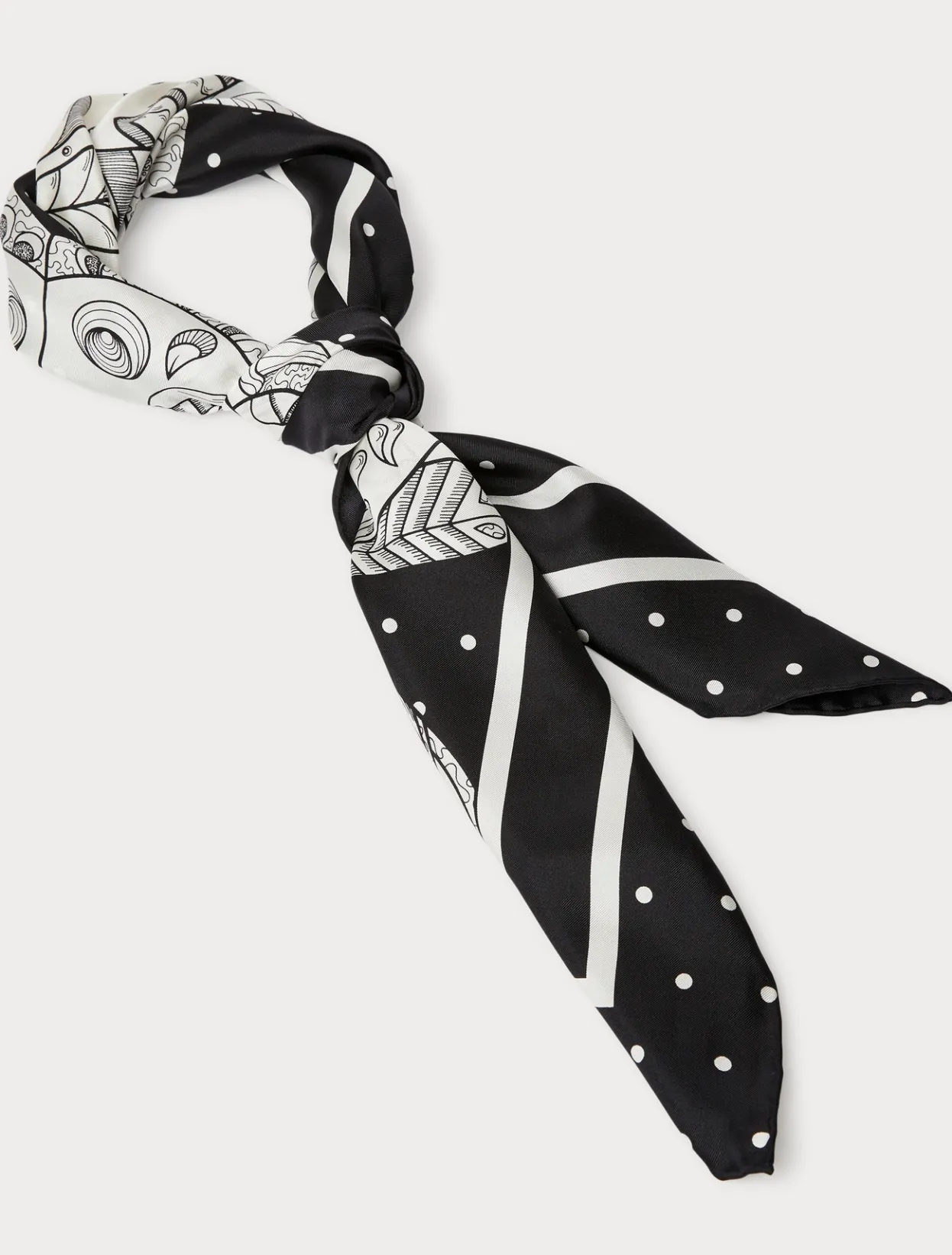 Accessories | Accessories | Marina Rinaldi Silk twill foulard BLACK