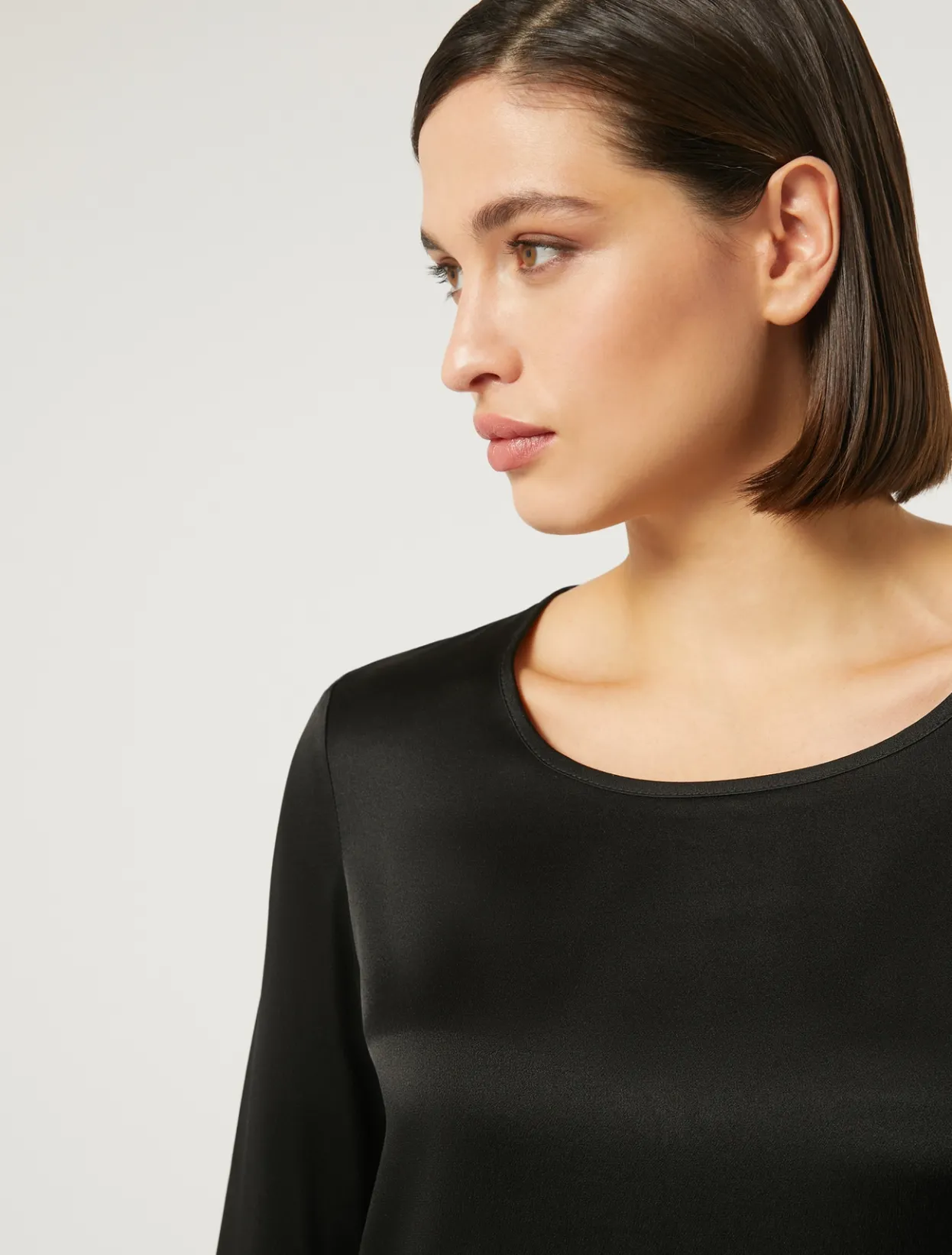 Blouses | Blouses & Shirts | Marina Rinaldi Silk-blend blouse BLACK