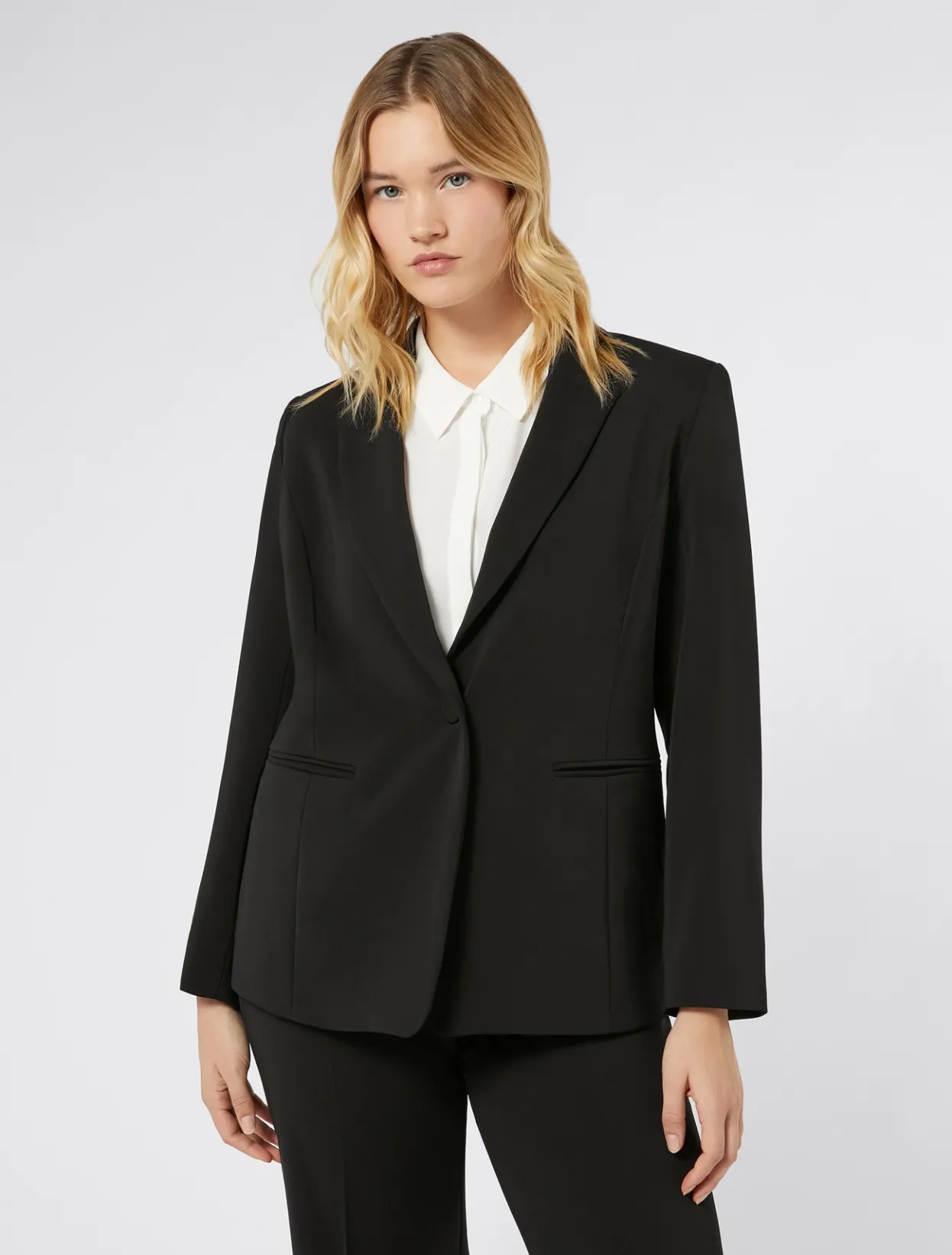 Jackets | Jacket & Blazers | Marina Rinaldi Stretch cady blazer jacket BLACK