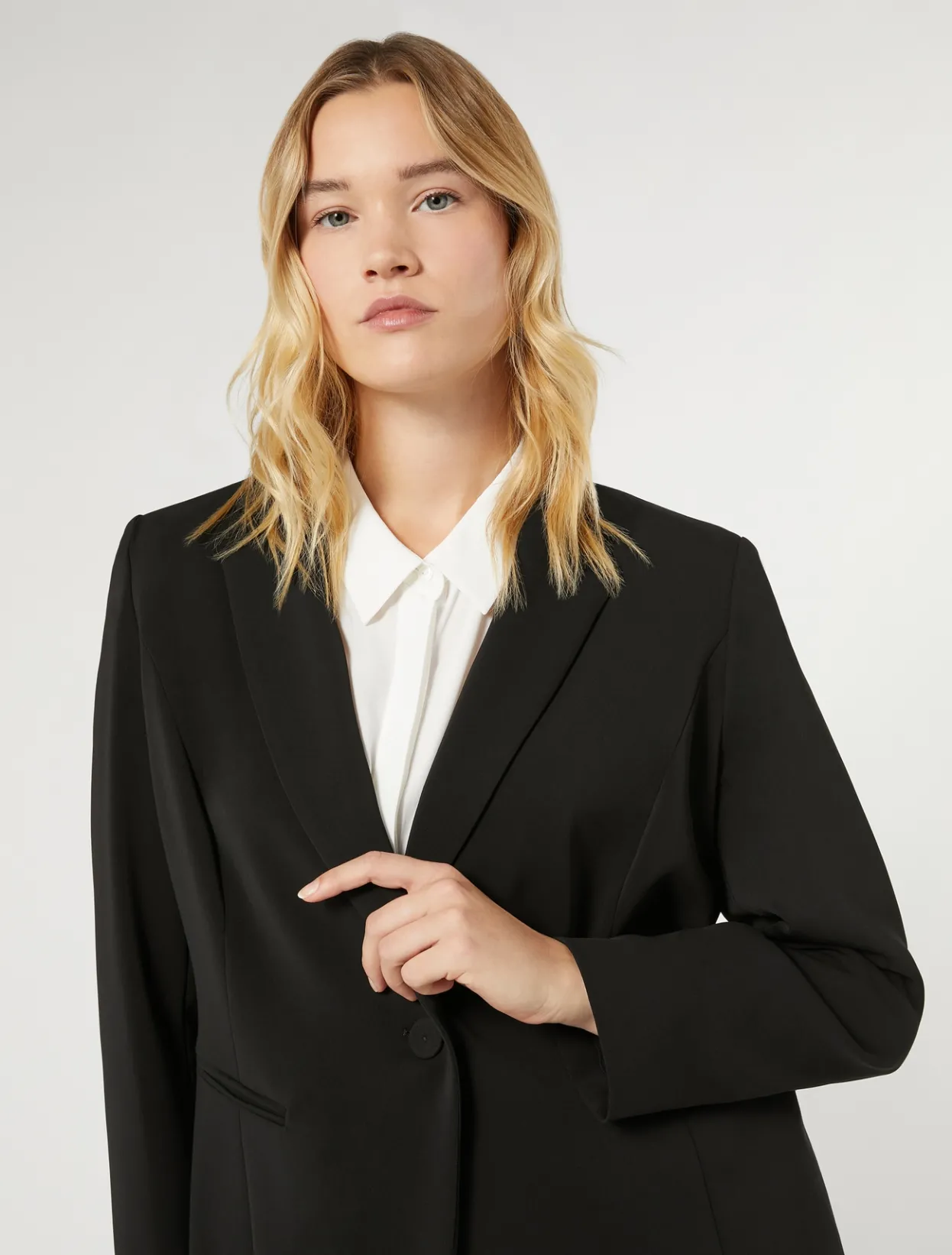 Jackets | Jacket & Blazers | Marina Rinaldi Stretch cady blazer jacket BLACK