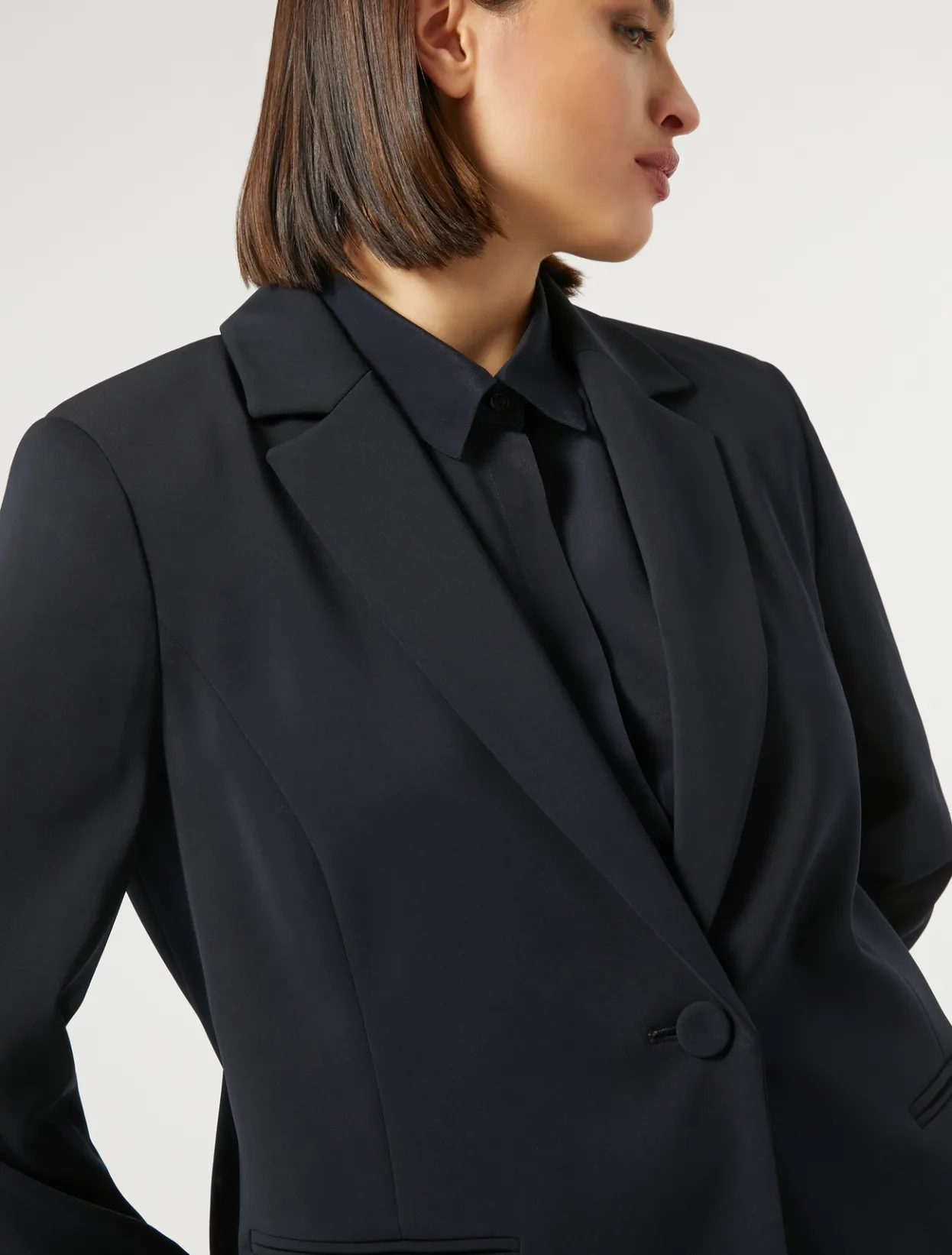 Jackets | Jacket & Blazers | Marina Rinaldi Stretch cady blazer jacket ULTRAMARINE