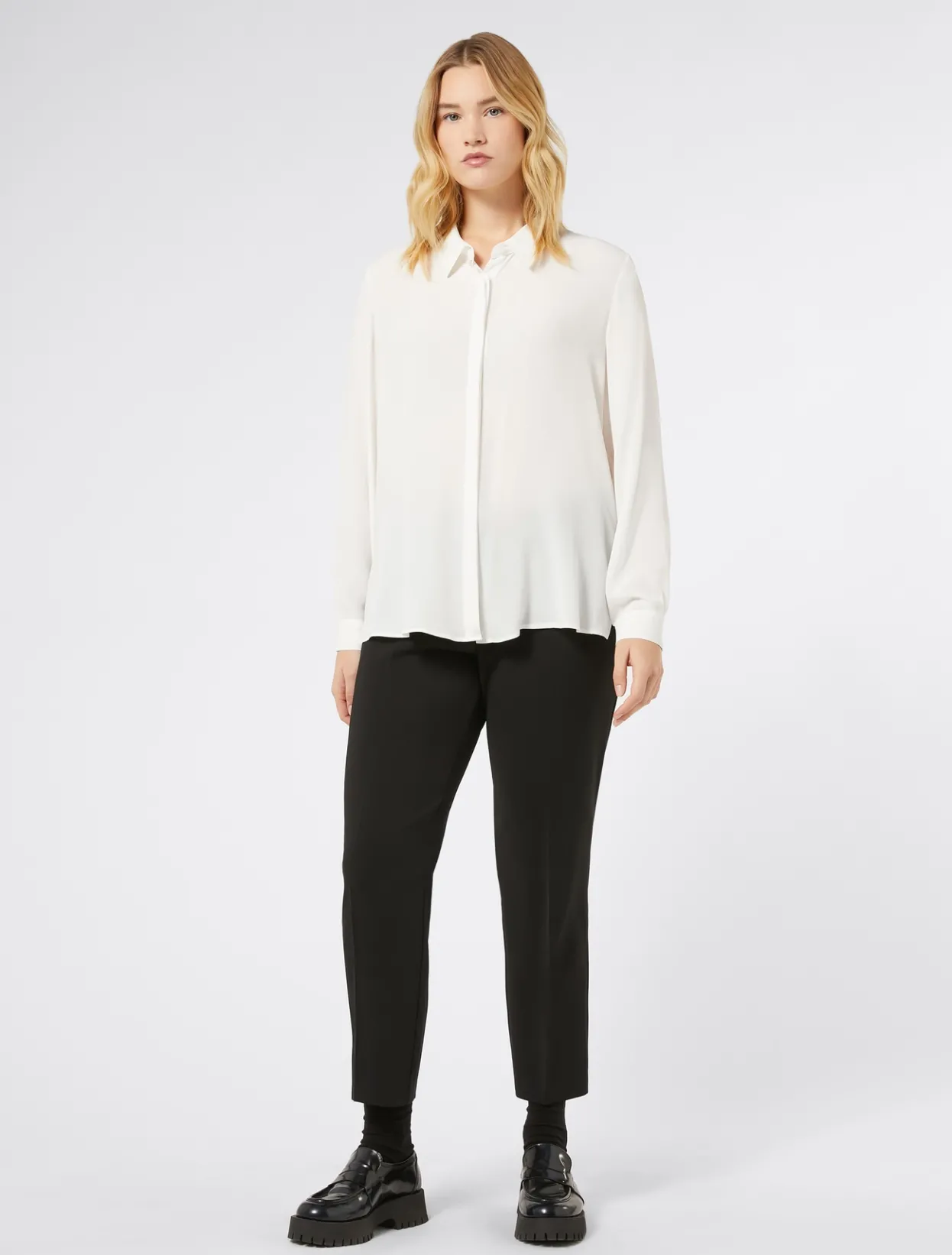 Trousers And Skirts | Trousers & Jeans | Marina Rinaldi Stretch cady trousers BLACK